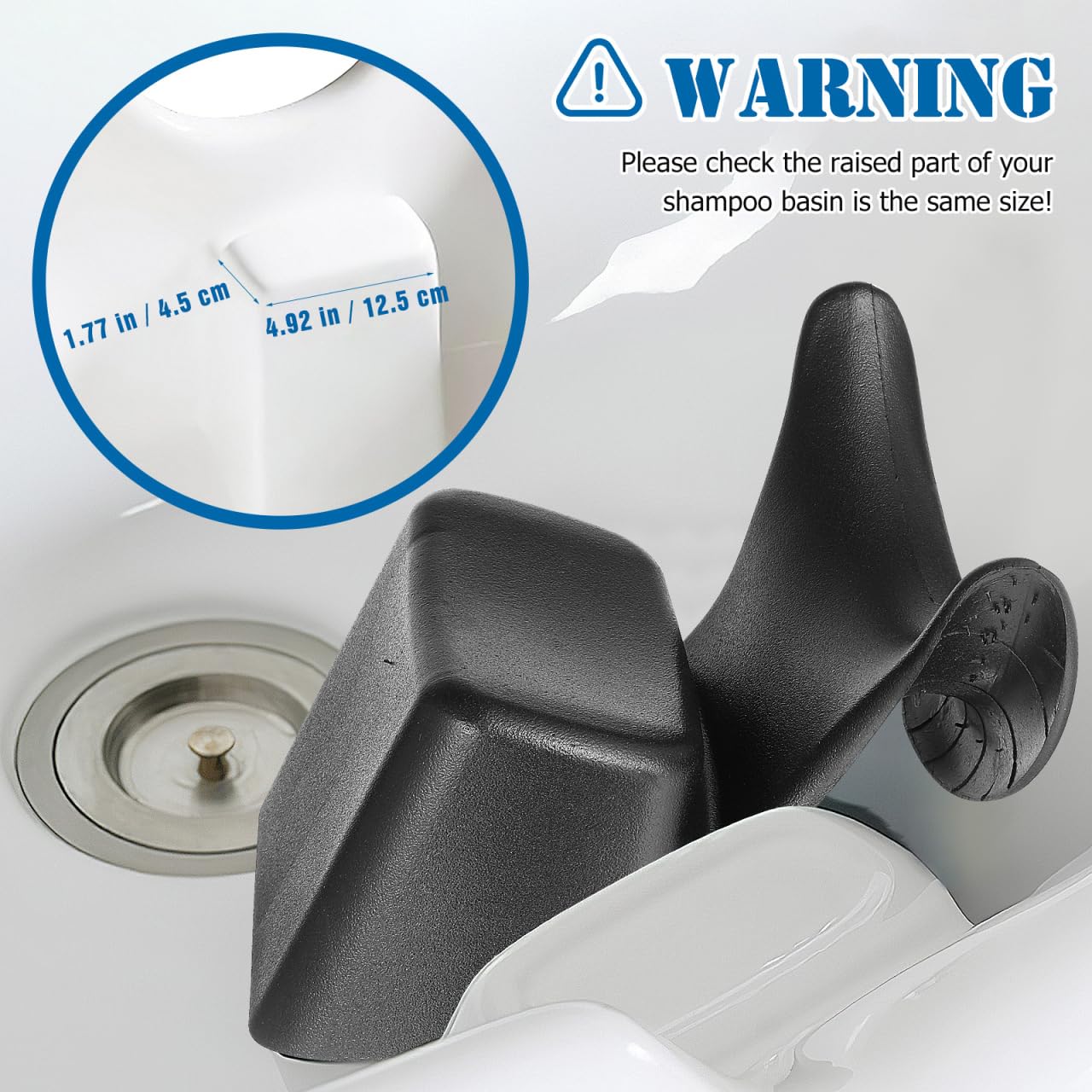 Healvian Silicone Shampoo Bowl Neck Cushion Support Pillow for Hair Washing Non-Slip Spa Basin Headrest for Home Salon Barbershop Use Comfortable Neck Beauty and Personal Care Healvian
