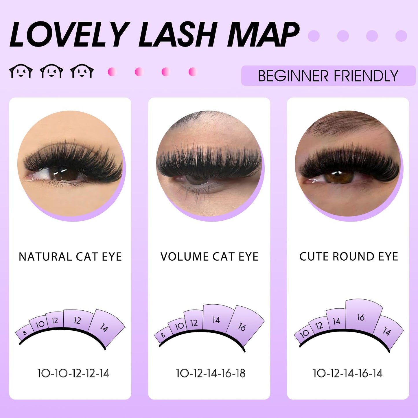 HEYWINK Lash Clusters Kit Thick 200D Individual Lashes D Curly Lash Extension Kit 10-18mm Volume Cluster Lashes Cluster Eyelash Extensions DIY Lash Beauty and Personal Care HEYWINK
