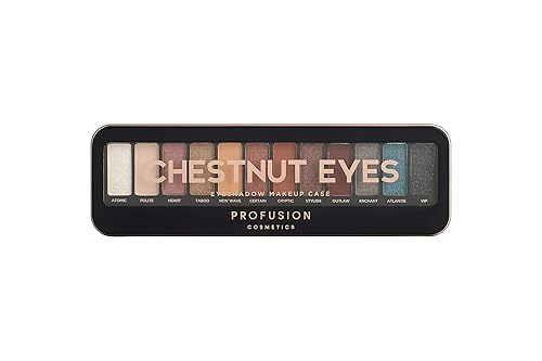 Profusion Cosmetics Chestnut Eyes Eyeshadow Palette - Ultra-Blendable High Pigmented Long Lasting Waterproof Eye Shadow Pallet Pro Makeup Case Beauty & Personal Care Profusion Cosmetics