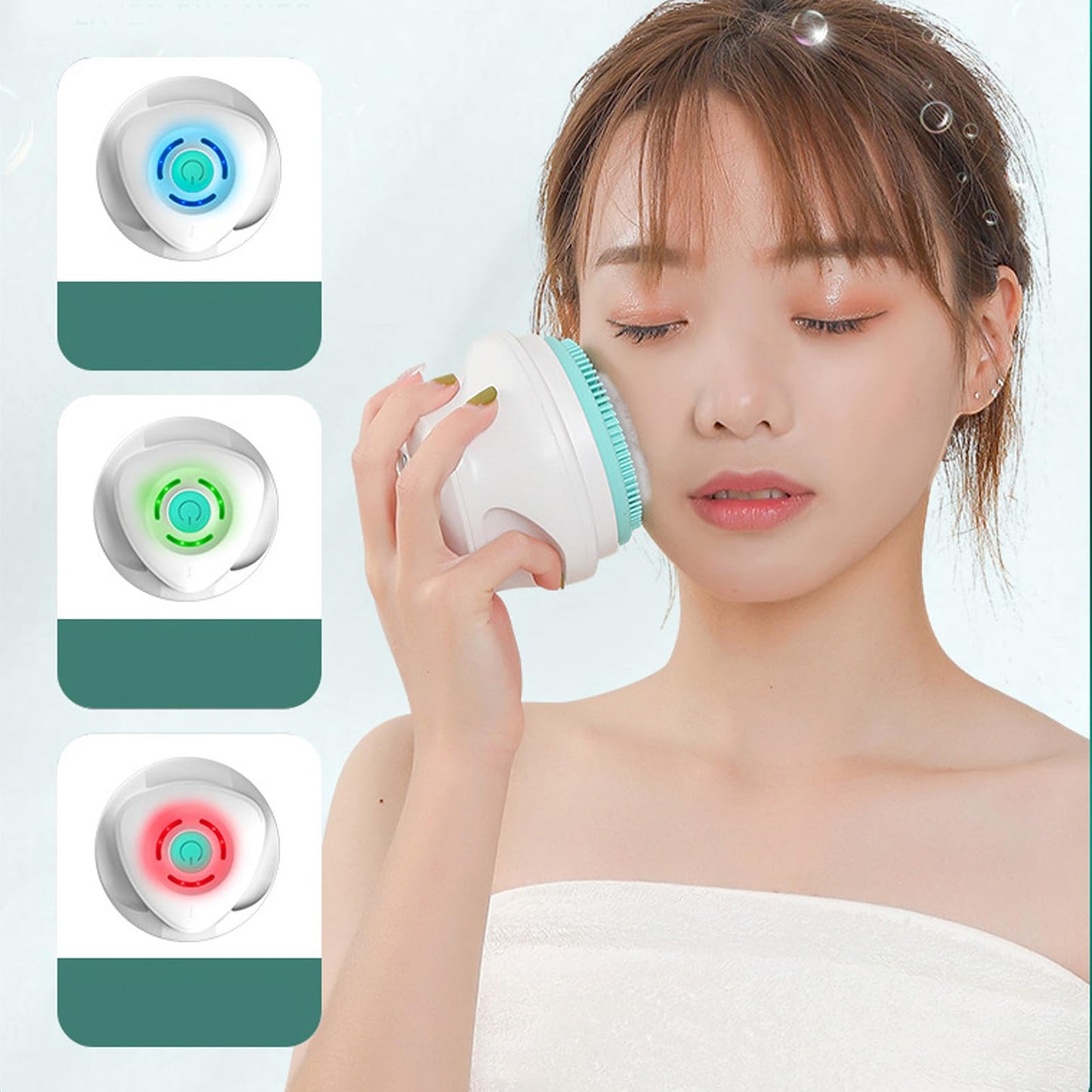 XHTLLO Rechargeable Electric Body Brush Set, Standing Handle Scrubber Shower Brush Bathing Cleansing with 4 Brush Heads, 3 Rotation Speeds, IPX6 Beauty and Personal Care XHTLLO