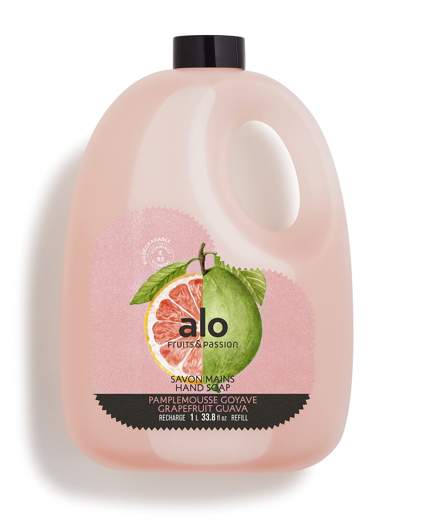 Live Clean Fresh Water Hydrating LiAlo Hand Soap by Fruits & Passion - Grapefruit Guava - 1L quid Hand Soap Refill, 1 L, light blue Beauty & Personal Care ALO FRUITS & PASSION