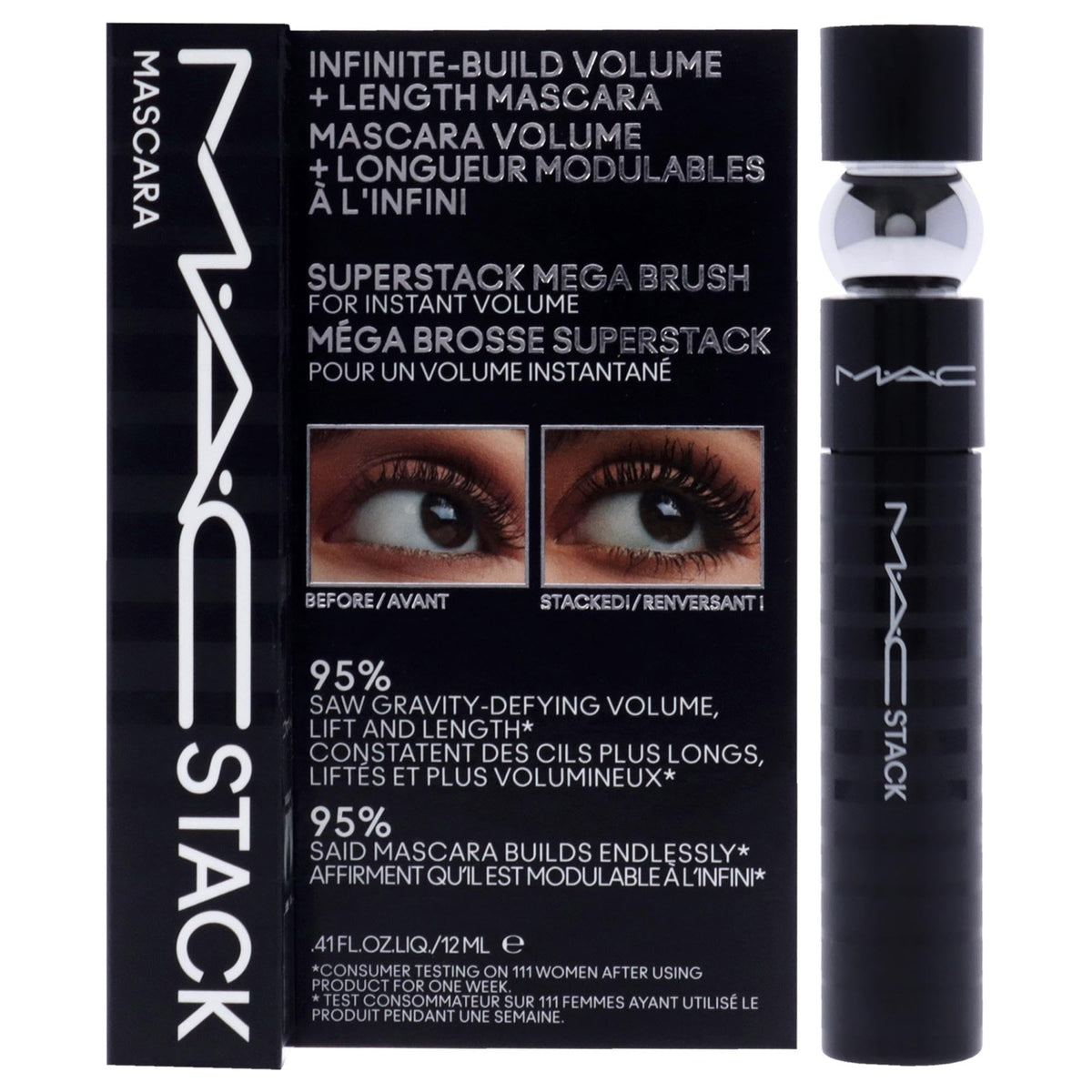 MAC MAC Stack Mascara Superstack Macro Brush Mascara Women 0.41 oz Beauty & Personal Care MAC
