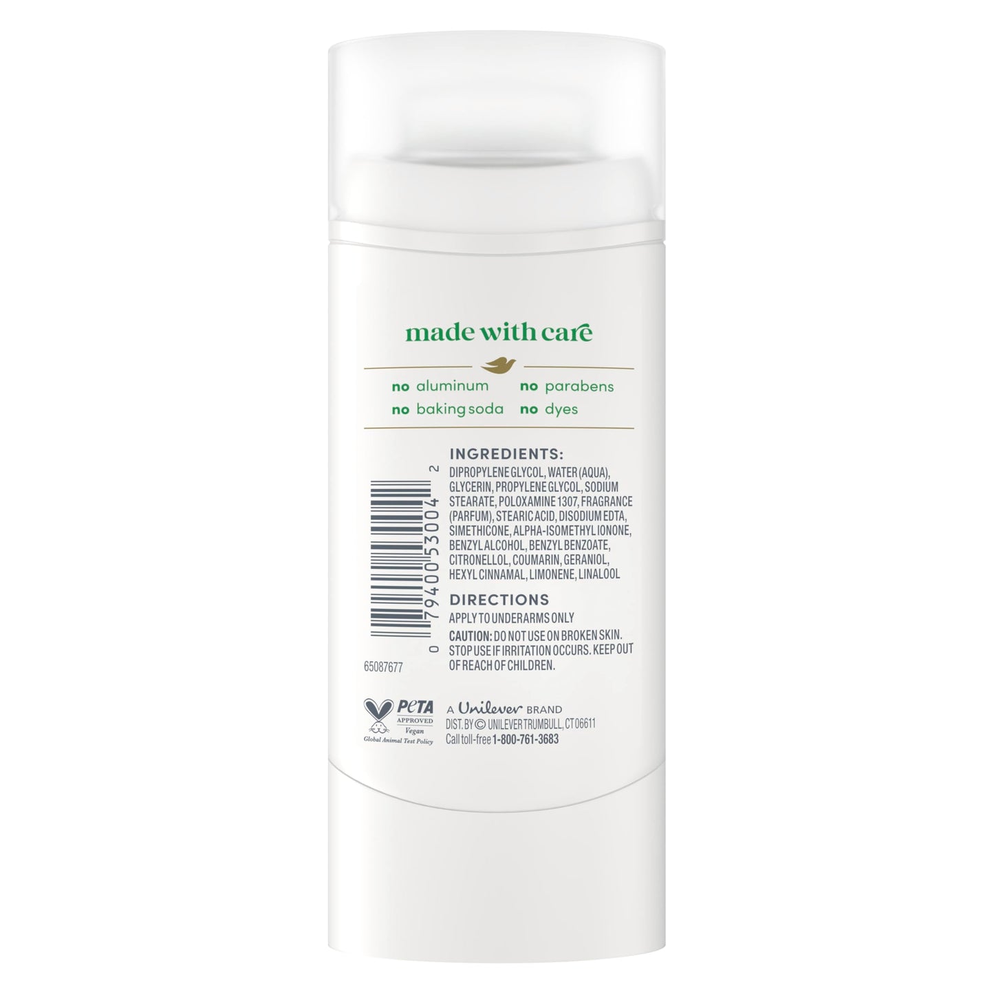 Dove Deodorant Stick for Women, Aluminum Free, 72H Odor Protection, Cucumber & Green Tea, 2.4 Oz Beauty and Personal Care Dove