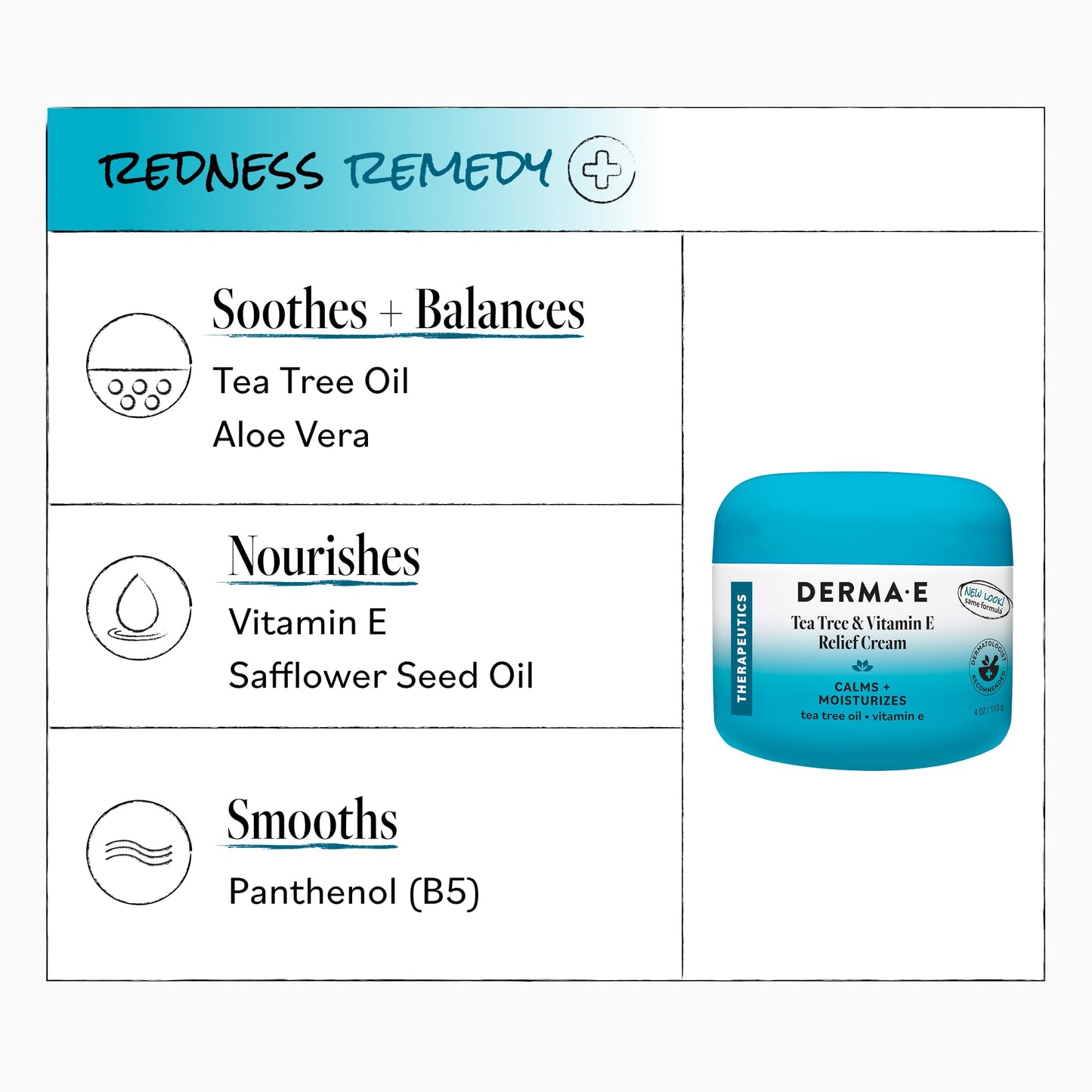 Derma E Tea Tree and Vitamin E Relief Cream - Deeply Moisturizing Tea Tree Lotion - Vitamin E Cream Soothes, Calms and Nourishes Dry, Irritated Skin Beauty & Personal Care Derma E
