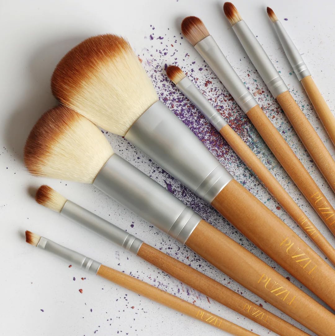 Puzzle Makeup Brush - Professional Vegan Makeup Brush, Soft Synthetic Bristles, Vegan - For Flawless Application (Round Small Eyeshadow Brush) Beauty & Personal Care PUZZLE