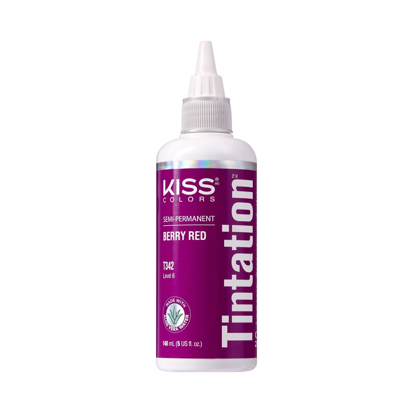 Red by Kiss Tintation Semi-Permanent Hair Color, Aloe Vera Water Based, Argan Oil, Olive Oil, Collagen & Keratin, Long-Lasting Color Dye (Berry Red, 5 Beauty & Personal Care Red By Kiss