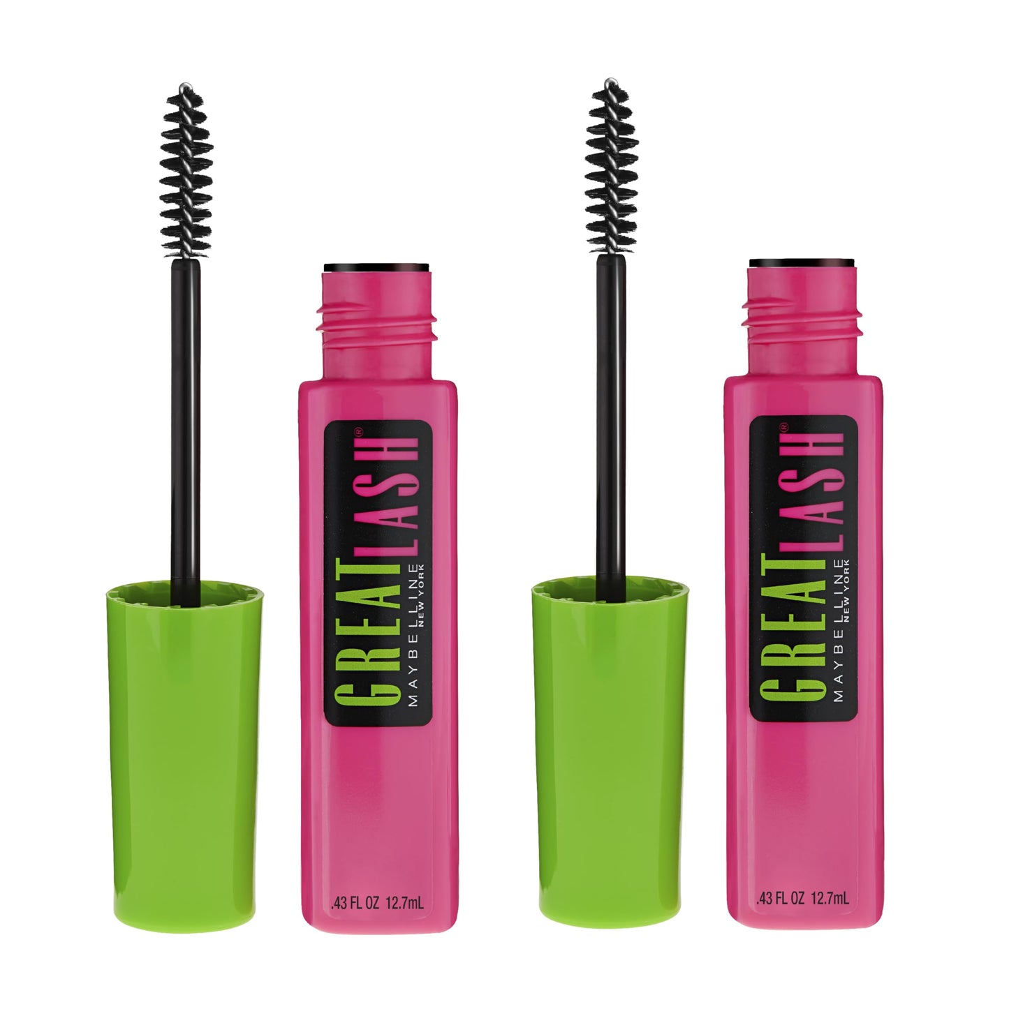 Maybelline Great Lash Washable Mascara Makeup, Volumizing Lash-Doubling Formula That Conditions As It Thickens, Very Black, 2 Count Beauty & Personal Care MAYBELLINE