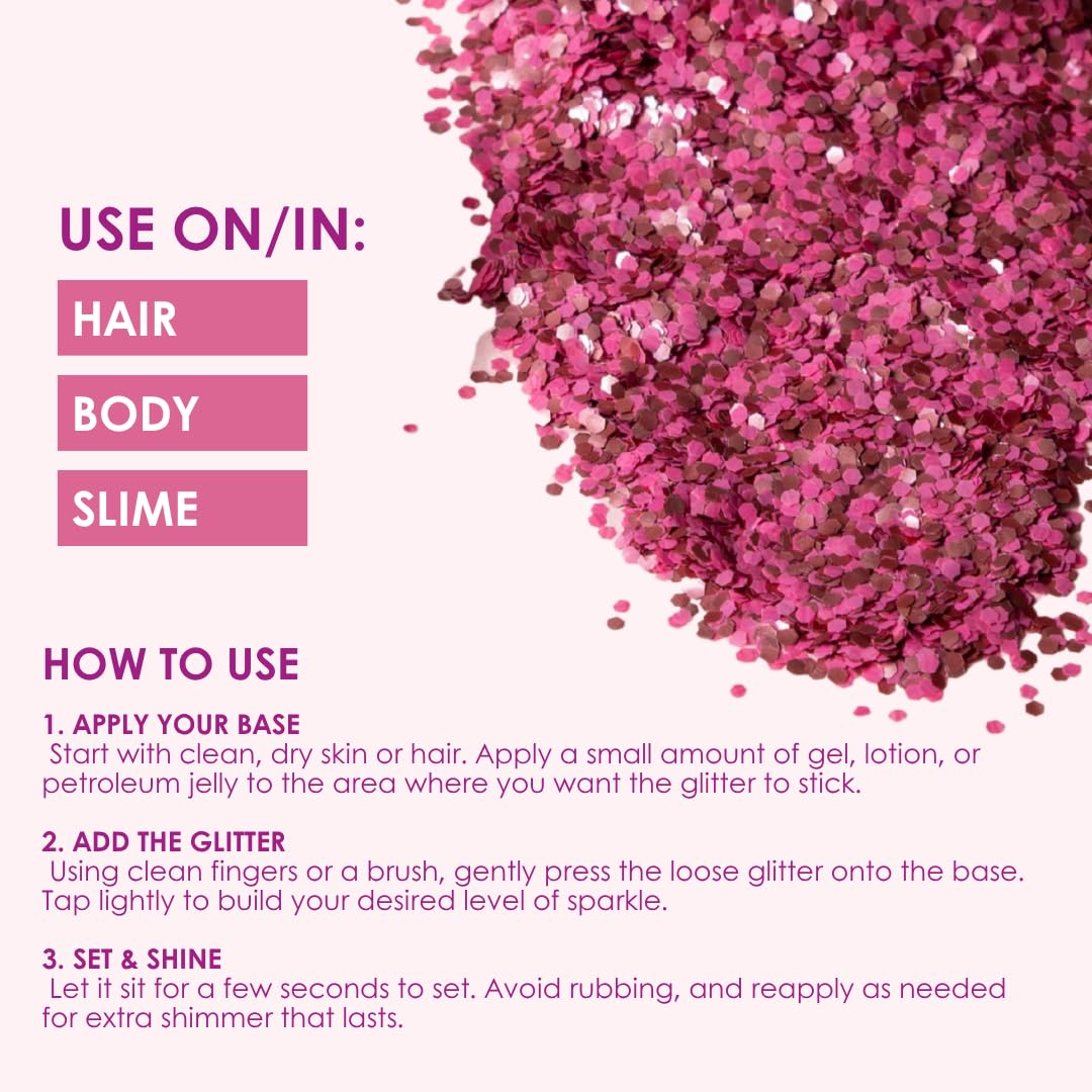 Biodegradable Glitter, 8 Colors, Vegan, for Hair and Body, Safe for Children (Every Night is Girl's Night) Beauty & Personal Care Great Pretenders