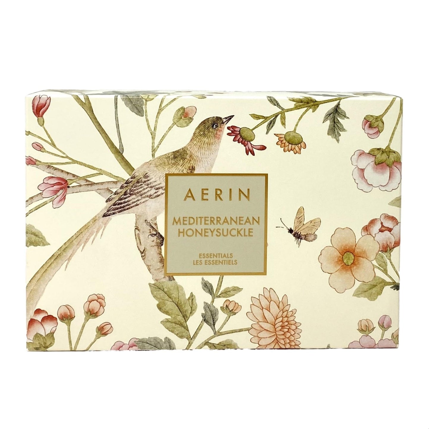 AERIN Mediterranean Honeysuckle Essentials Gift Set.- Eau de Parfum 1 fl oz / 30 ml, Rose Lip Conditioner full-size and Canvas Cosmetic Bag Beauty & Personal Care AERIN