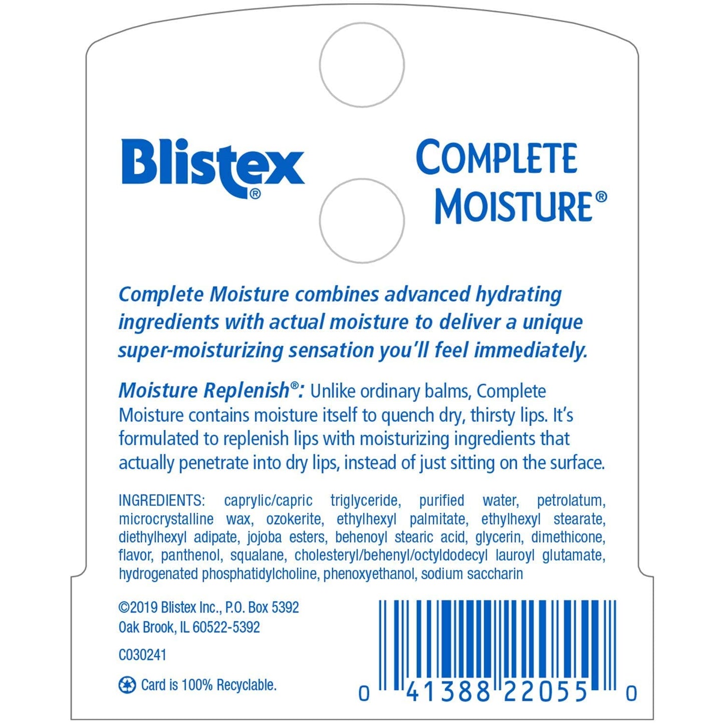 A Unique Moisturizing Sensation! Blistex Complete Moisture Lip Balm, (0.15 oz x 4) Beauty and Personal Care Blistex