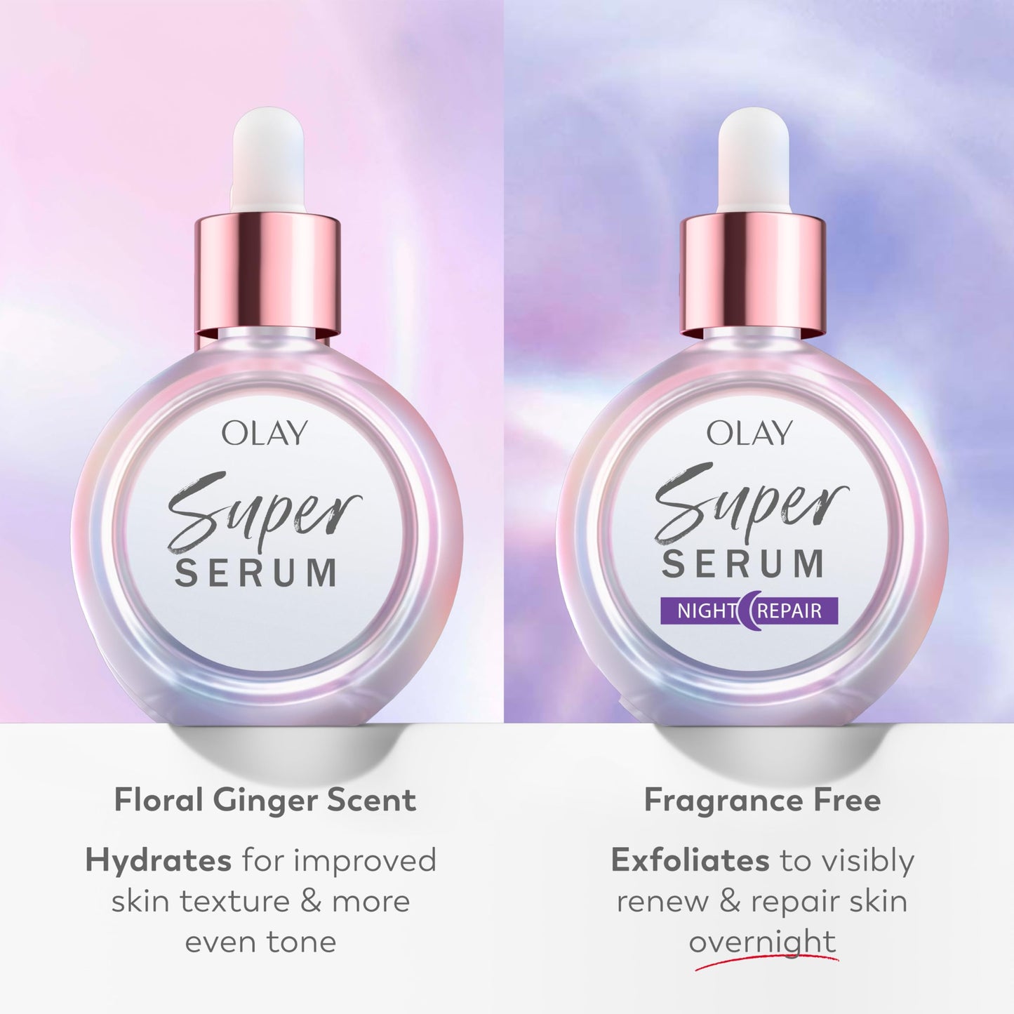 Olay Super Serum Night Repair, Fragrance-Free Trial Size - Niacinamide, Peptide, Salicylic & Lactic Acid, Glycerin - 5-in-1 Skin Care Benefits Beauty & Personal Care Olay
