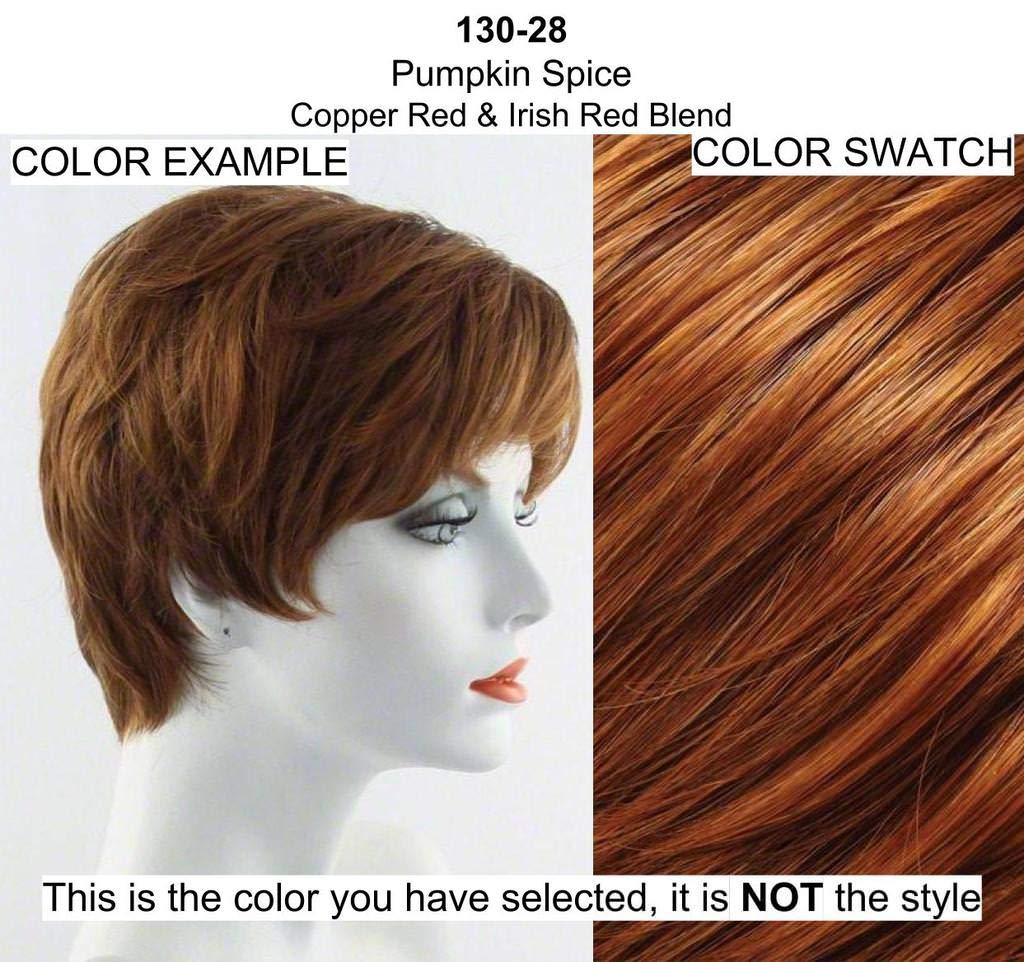 Mimic Hair Wrap Color 130/28 Pumpkin Spice - Easihair Hairpieces 4.5" Length UpDo Ponytail Accent Synthetic Fiber Curly Wavy Locks Elastic Band