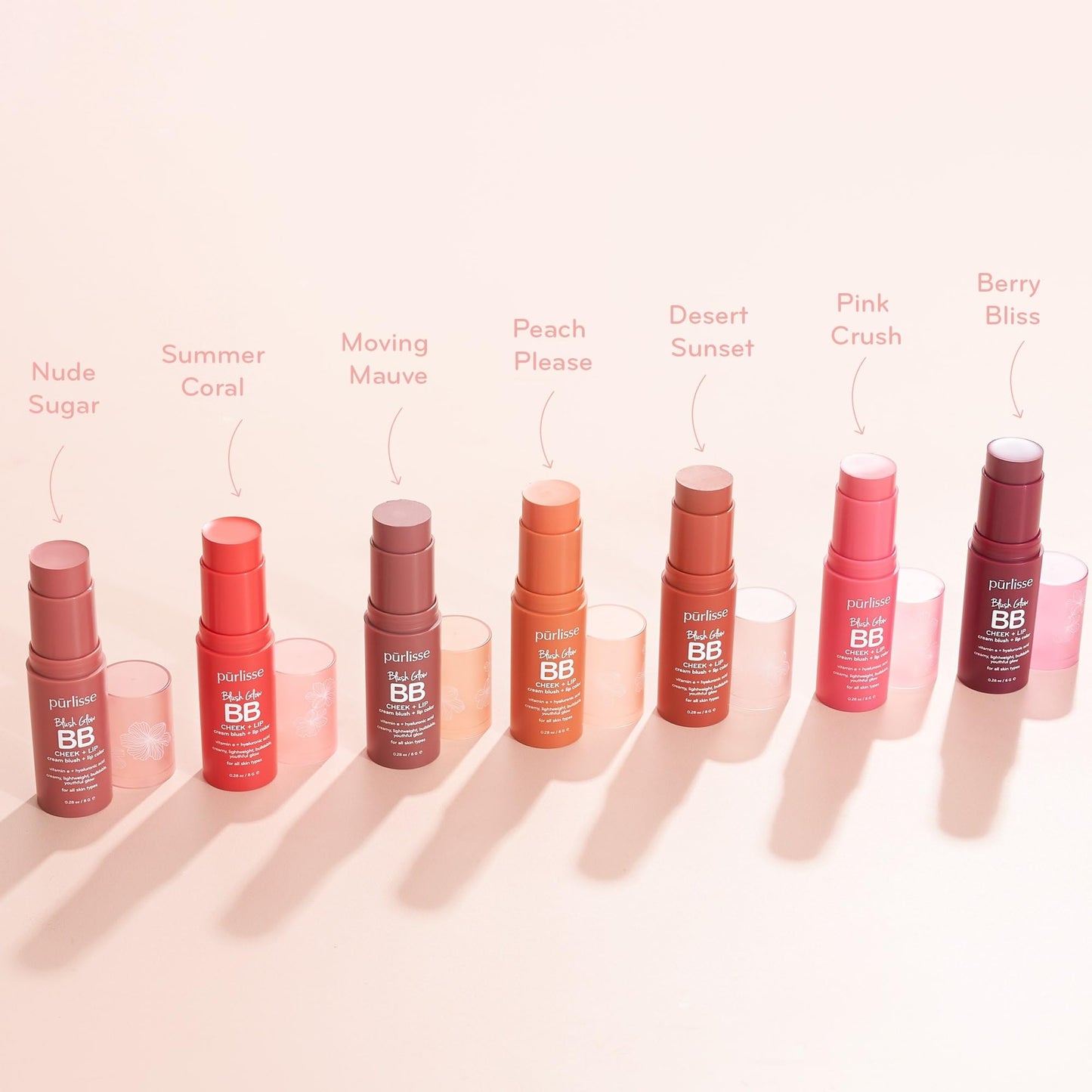 p?rlisse Blush Glow BB Lip and Cheek Tint - Hydrating & Buildable 2-in-1 Cream Blush Stick for Cheeks & Lips - Formulated with Nourishing Vitamin E Beauty & Personal Care p?rlisse