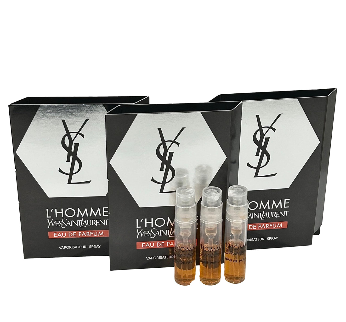 YVES SAINT LAURENT Sample Perfume MEN YSL Men Sample Perfume L'Homme EDP Spray Trial Size Partially Filled Vials 1.2 ml / 0.04 fl oz (set of 3) Beauty & Personal Care Yves Saint Laurent