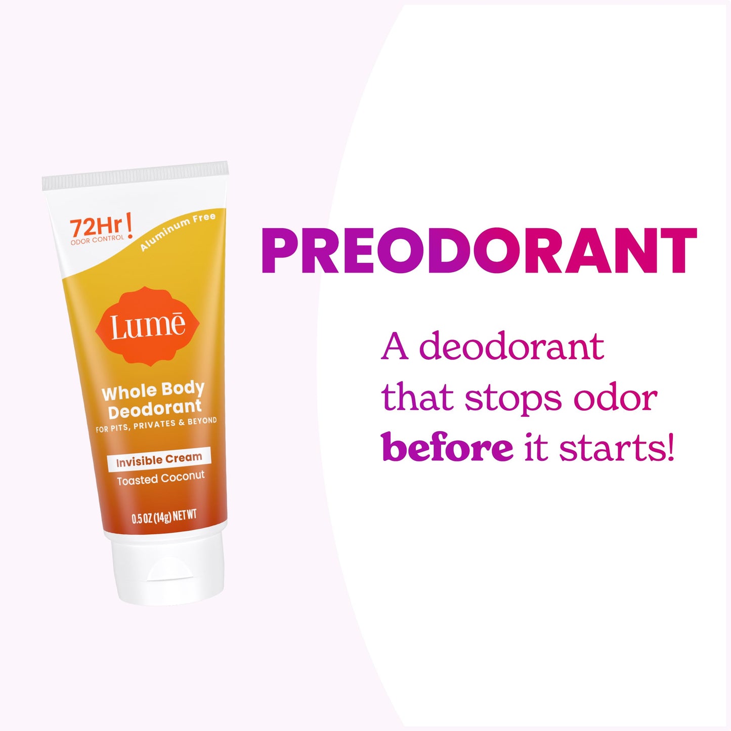 Lume Whole Body Deodorant 5 Pack Sampler - Invisible Cream Minis - 72 Hour Odor Control - Aluminum & Baking Soda Free Beauty & Personal Care Lume