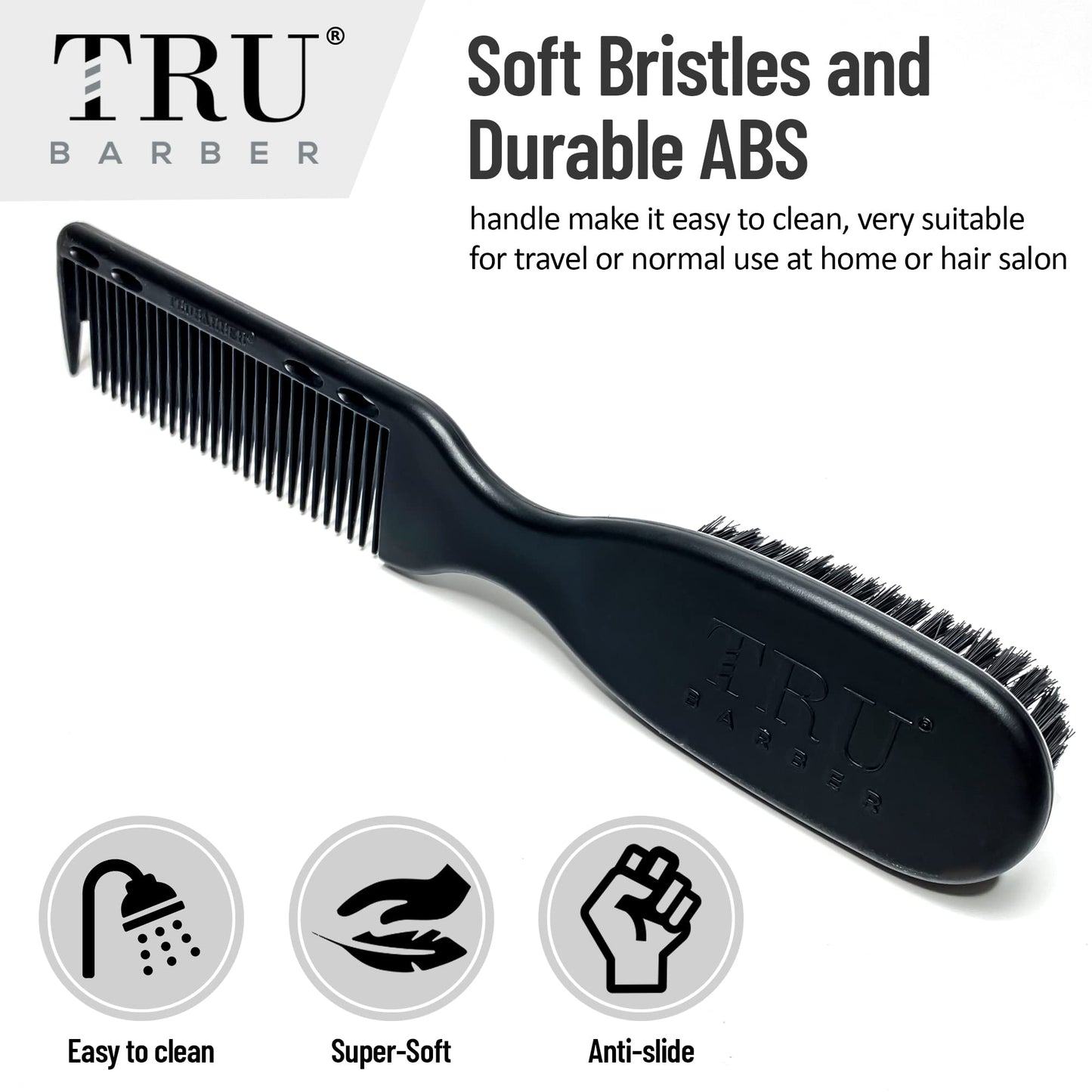 TRU BARBER PRO Fading Brush, Hair cutting Brush, Clippers brush Beauty & Personal Care TRU BARBER