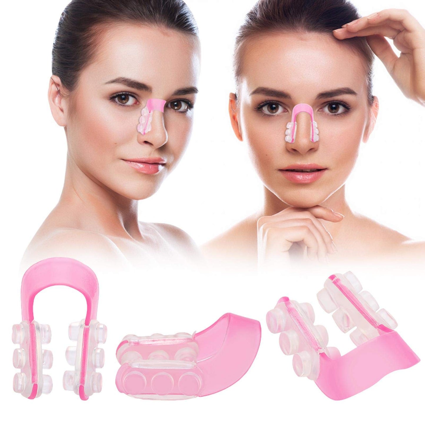 Nose Up Shaping Clip Shaper Kit, 3Pcs/Set Massager Roll Slimmer for Bridge Straightening Correction, Higher Set Face Beauty Tool Beauty and Personal Care Semme