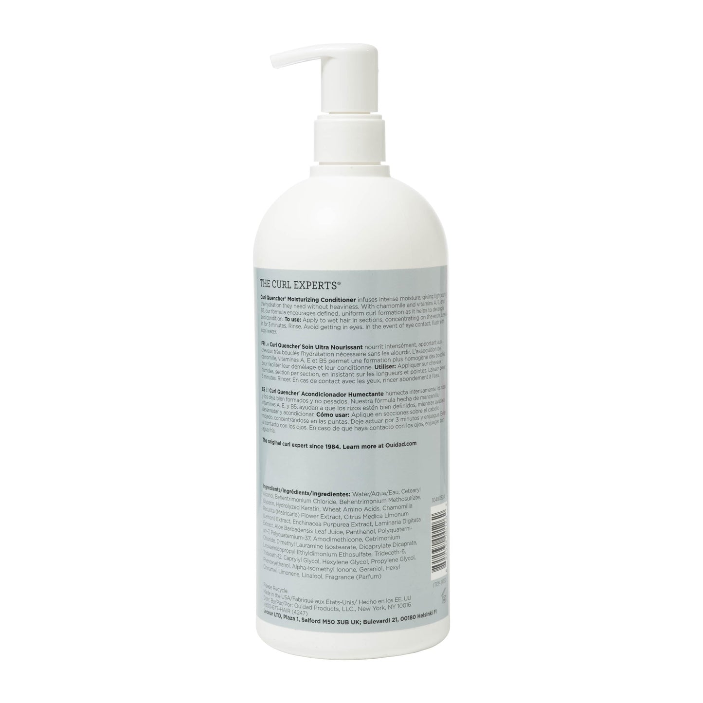 Ouidad Curl Quencher Moisturizing Conditioner - 33.8 fl oz, Curl Defining, Soft, Nourished & Hydrated Curls, Helps Repair Damage, Creamy Detangling Beauty & Personal Care Ouidad