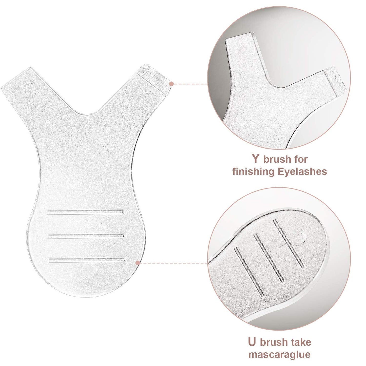 Leinuosen 20 Pack Y Lash Lift Tool Y Shape Eyelash Brush Silicone Grafting Lash Brush for Eyelash Extension Clean up Beauty & Personal Care Leinuosen