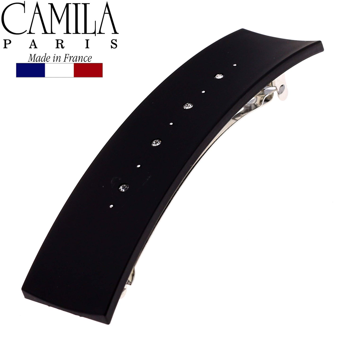 Camila Paris CP2652 French Hair Barrette Clip for Girls, Black, Metal Automatic Clasp Strong Hold Grip Hair Clips for Women, No Slip and Durable Beauty & Personal Care Camila