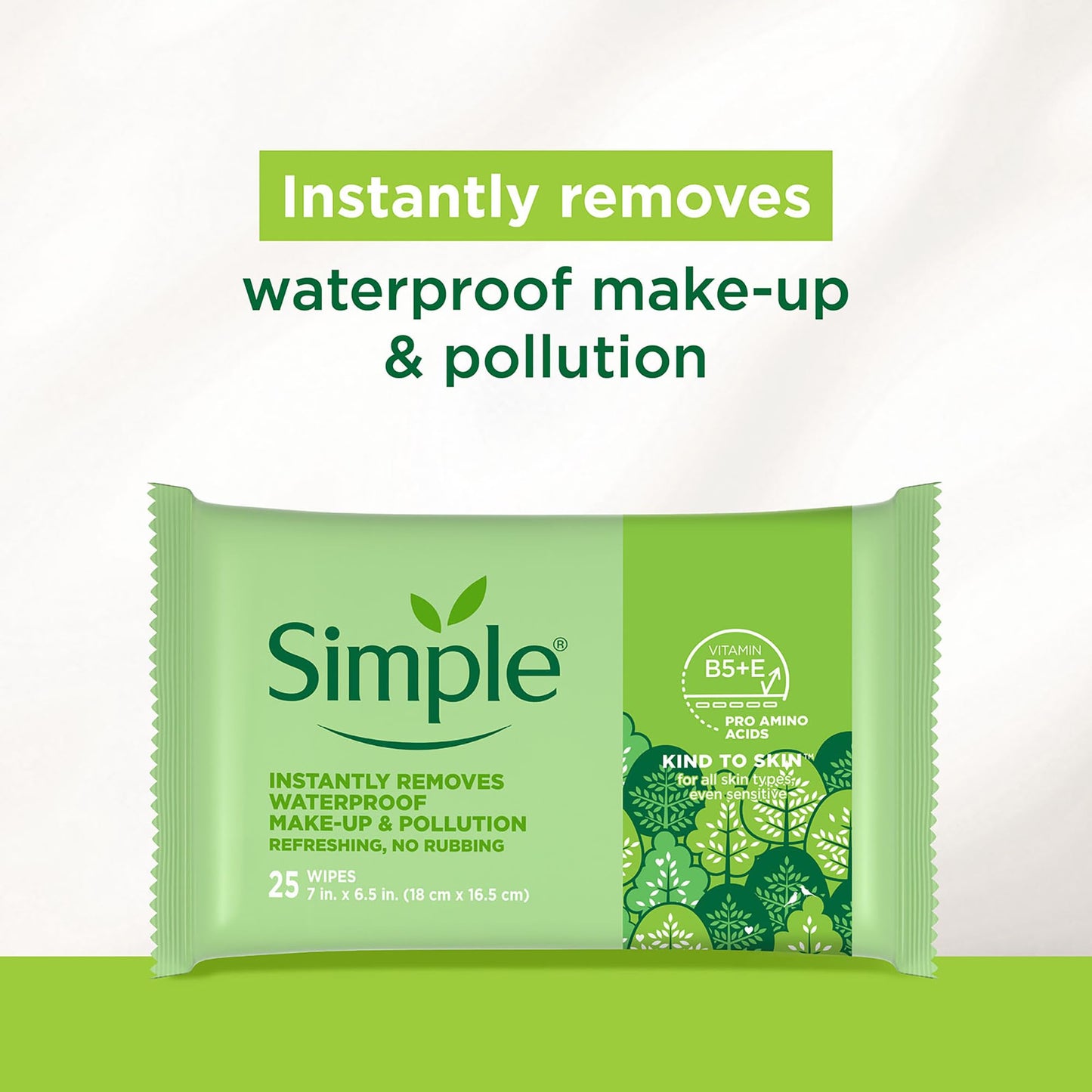 Simple Kind to Skin Facial Wipes Gentle and Effective Makeup Remover Cleansing Free from color and dye artificial perfume and harsh chemicals 25 Wipes Beauty & Personal Care Simple