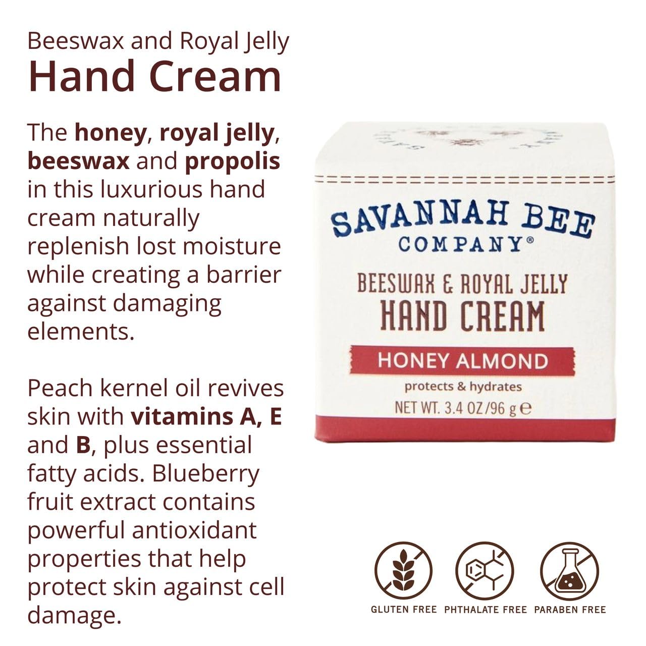 Savannah Bee Company Beeswax Hand Cream - Hand Moisturizer Repair Cream Beauty & Personal Care Savannah Bee Company