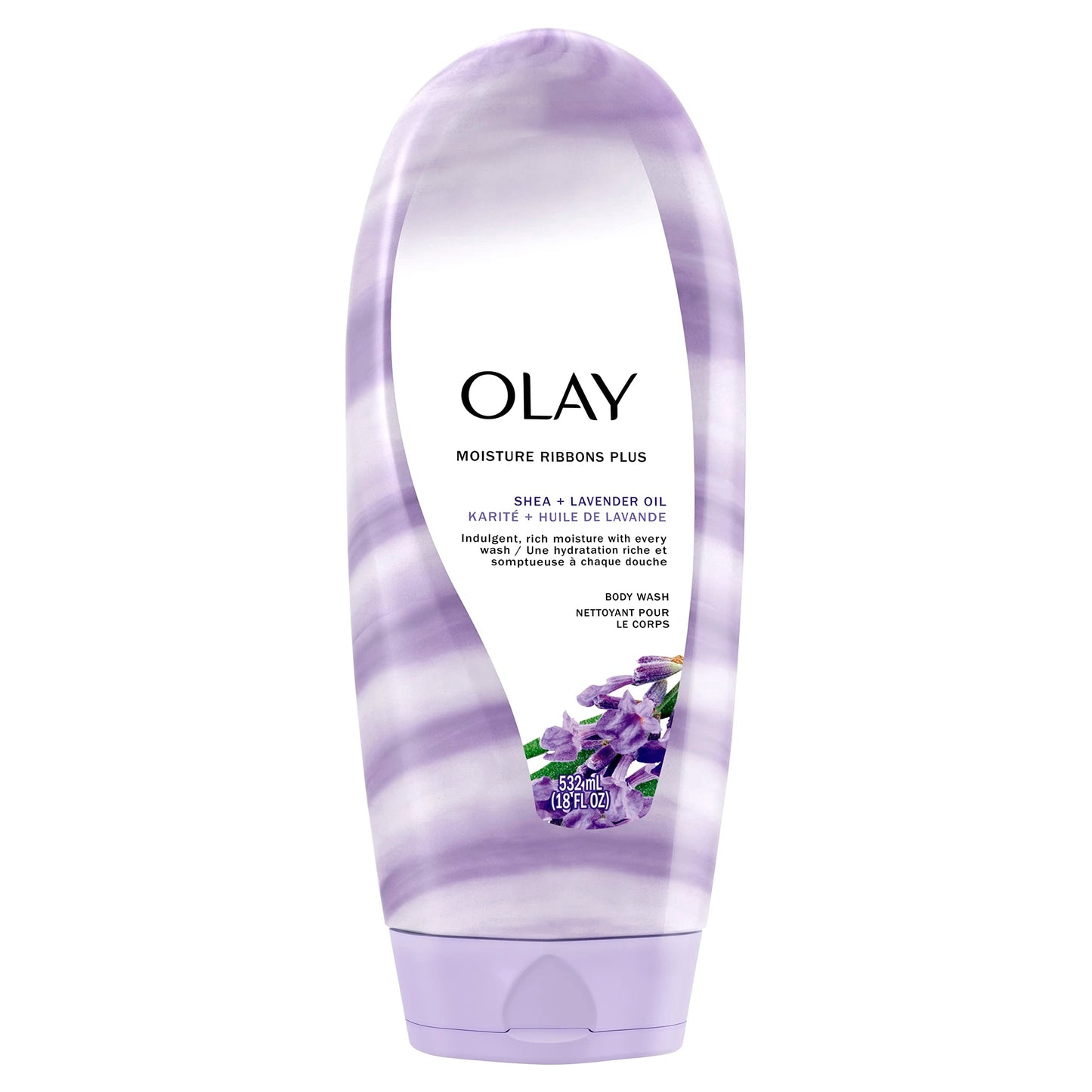 Olay Moisture Ribbons Plus Shea + Lavender Oil Body Wash, 18 oz Beauty & Personal Care Olay