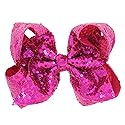 Xansema Hair Accessories: 8 Inches Sequin Alligator Barrettes for Women, Teens, and Girls (Rose) Beauty & Personal Care Xansema
