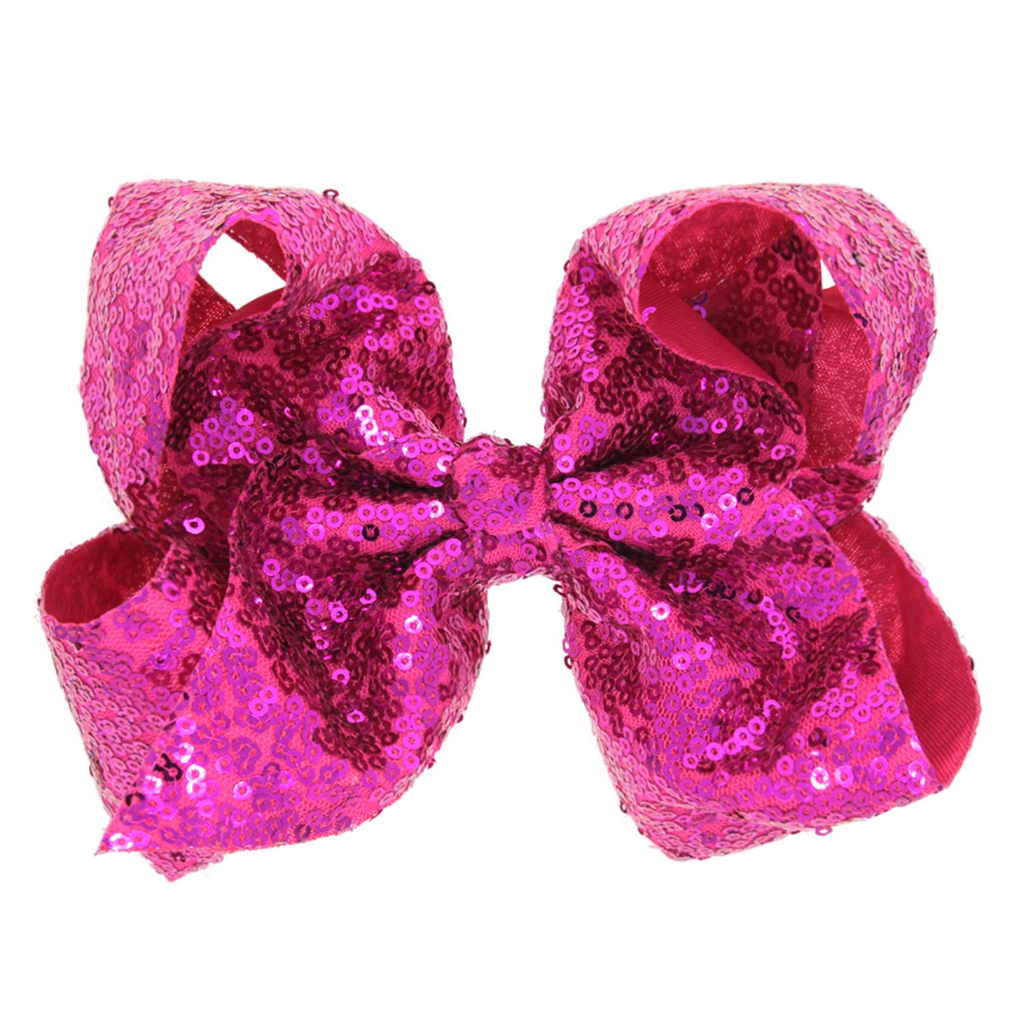 Xansema Hair Accessories: 8 Inches Sequin Alligator Barrettes for Women, Teens, and Girls (Rose) Beauty & Personal Care Xansema