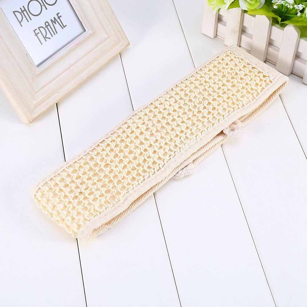 Loofah Back Scrubber Strap, Bath Wash Exfoliating Strap for Shower Massage Sponge Body Back Washer for Men and Women, Skin Care Bathing Accessories Beauty and Personal Care FILFEEL