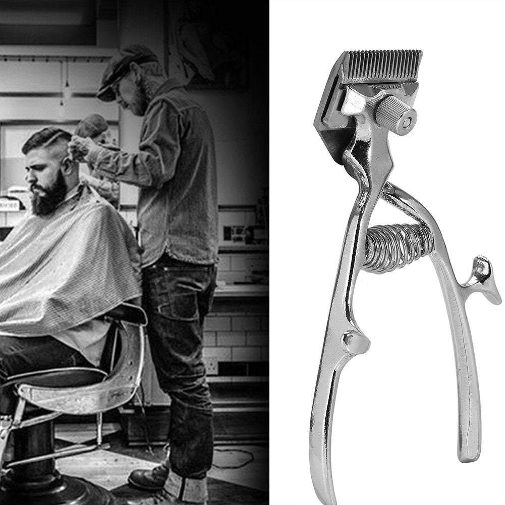 Nikou Manual Hair Clipper, Stainless Steel Portable Hand Push Hair Cutter and Trimmer Barber Tool for Men, Safe and Silent Operation for Home Haircuts Beauty and Personal Care Nikou
