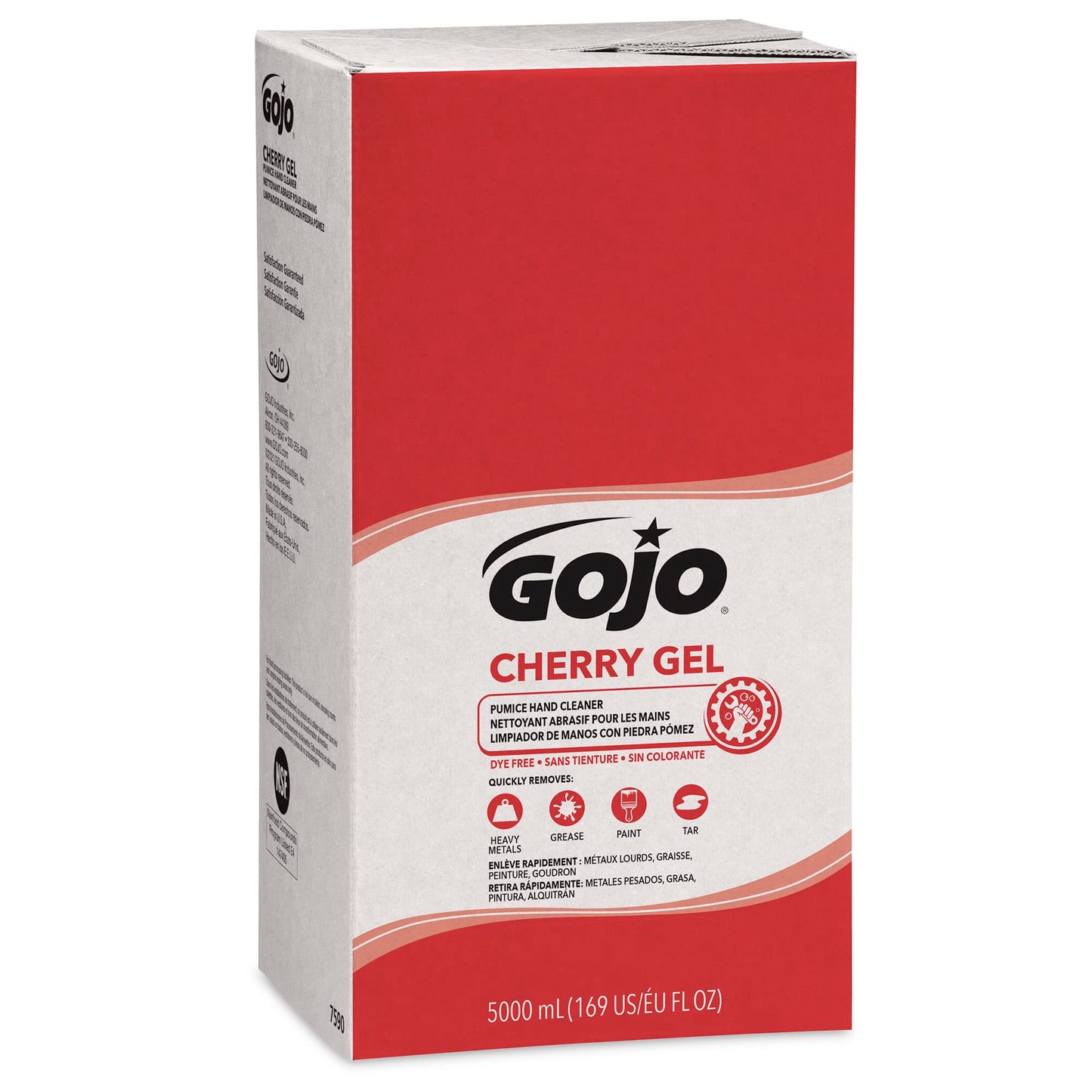GOJO Cherry Gel Pumice Hand Cleaner Cherry Fragrance, 5000 mL Heavy Duty Hand Cleaner Refill PRO TDX Push-Style Dispenser (Pack of 2) - 7590-02 Beauty & Personal Care GOJO