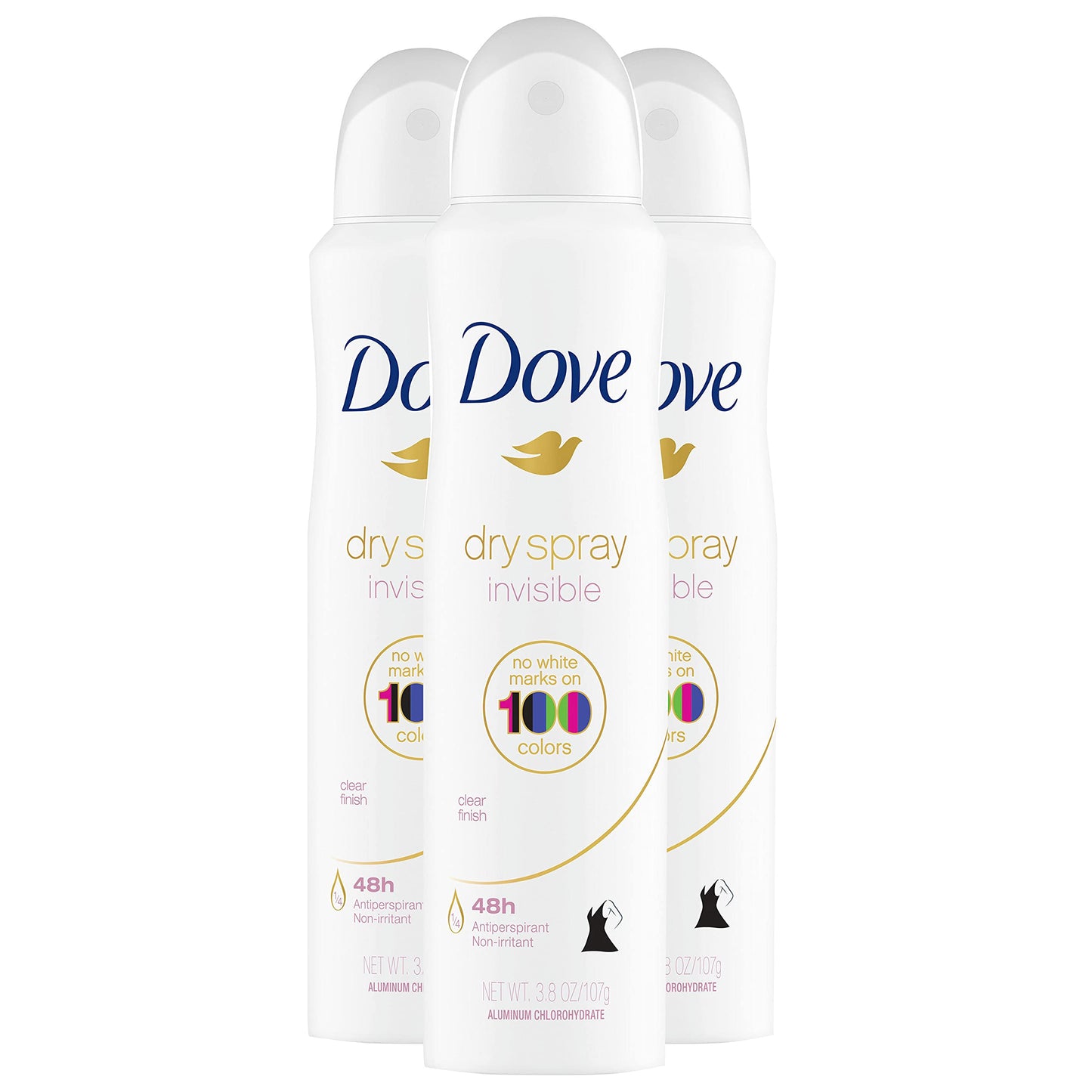 Dove Anti-Perspirant Aerosol Clear Finish 3.8 oz, Pack of 3 Beauty and Personal Care Dove