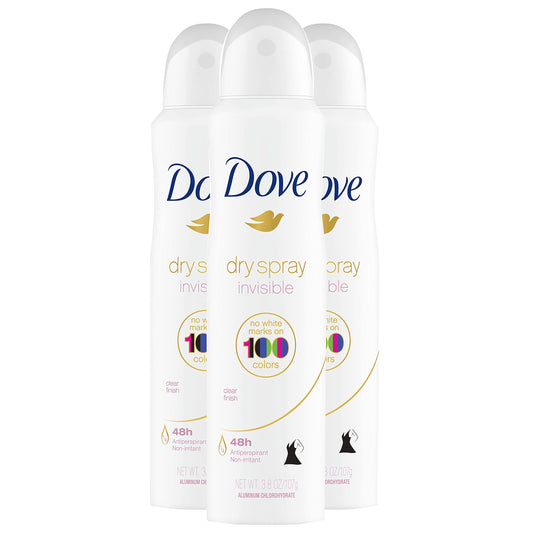 Dove Anti-Perspirant Aerosol Clear Finish 3.8 oz, Pack of 3 Beauty and Personal Care Dove