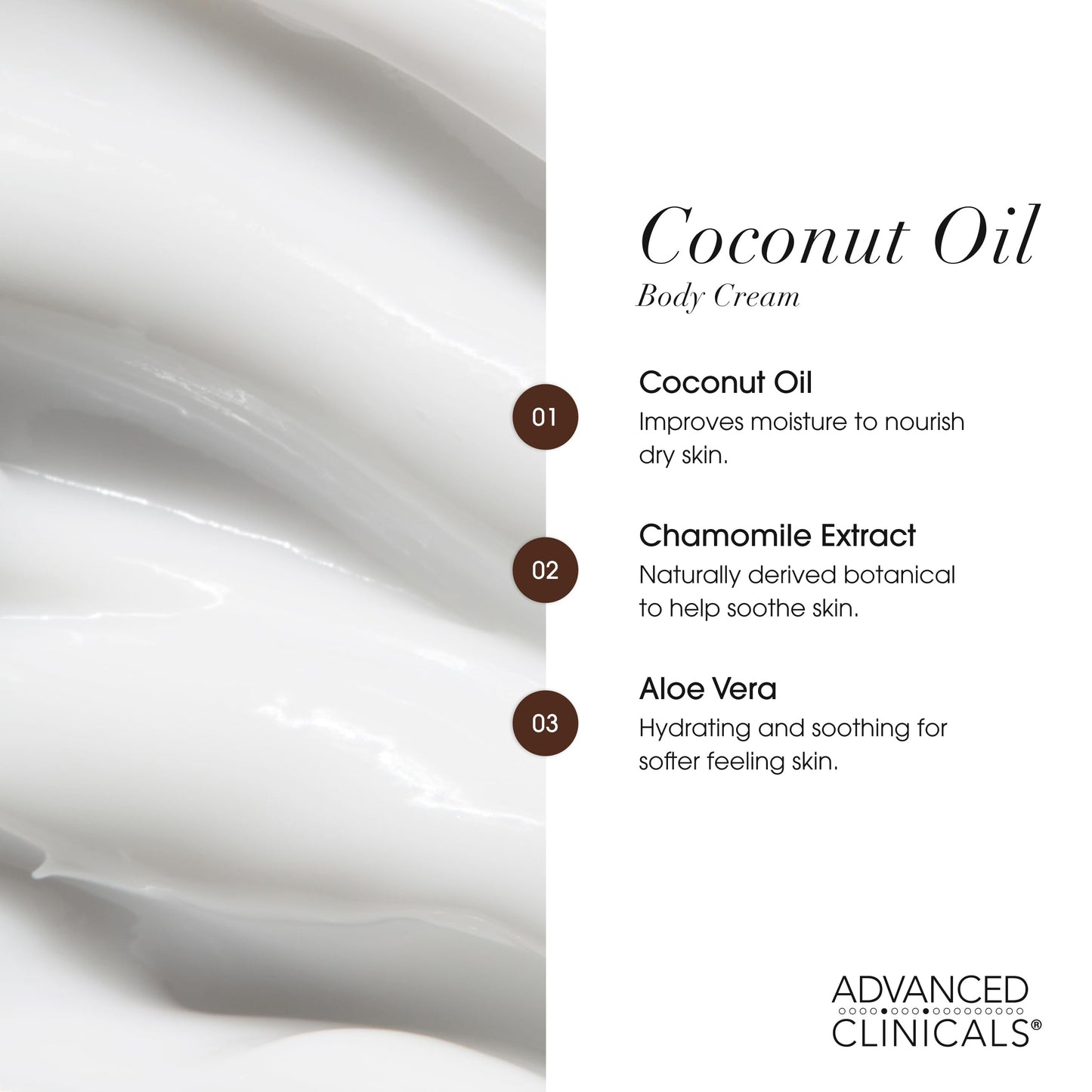 Advanced Clinicals Coconut Oil Body Cream For Women & Men | Hydrating Coconut Lotion For Extremely Dry Skin | Visible Anti Aging Body Butter Skin Care Beauty & Personal Care Advanced Clinicals