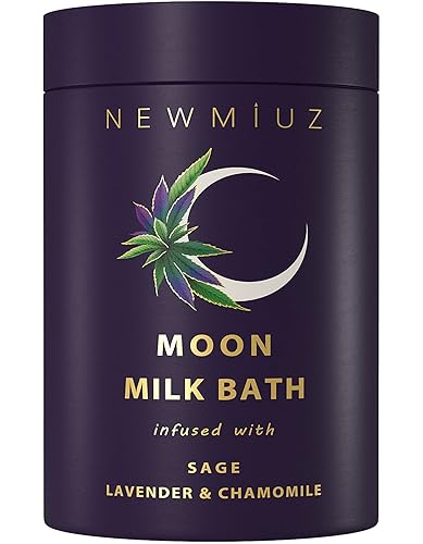 Cleansing Sage Moon Milk Bath Soak - Lavender Chamomile - Moisturize & Soften Skin Spiritual Stress Relief Gifts for Women Destress Luxury Spa Bath Beauty & Personal Care New Miuz