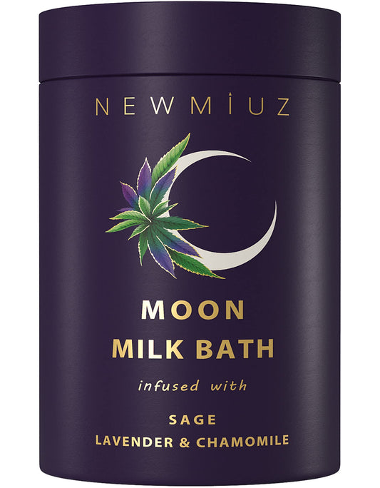 Cleansing Sage Moon Milk Bath Soak - Lavender Chamomile - Moisturize & Soften Skin Spiritual Stress Relief Gifts for Women Destress Luxury Spa Bath Beauty & Personal Care New Miuz