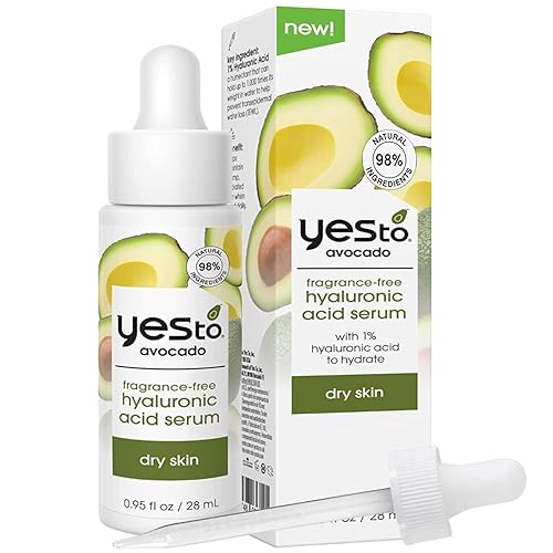 Yes To Avocado Fragrance-Free Hyaluronic Acid Serum, Deeply Nourishing Formula Helps Attract & Infuse Dry, Parched Skin With Moisture & Omega-3 Fatty Beauty & Personal Care Yes To