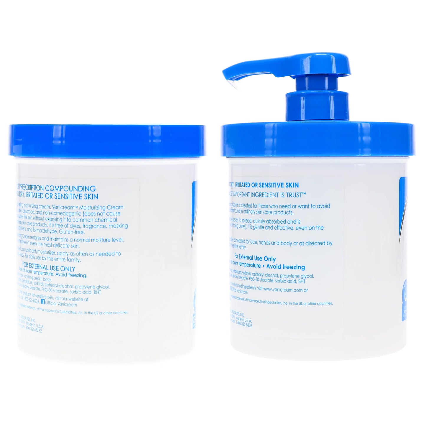 Vanicream Moisturizing Skin Cream with Pump Dispenser Plus Bonus Jar Combo Pack, 1 Pound Each Beauty & Personal Care Vanicream