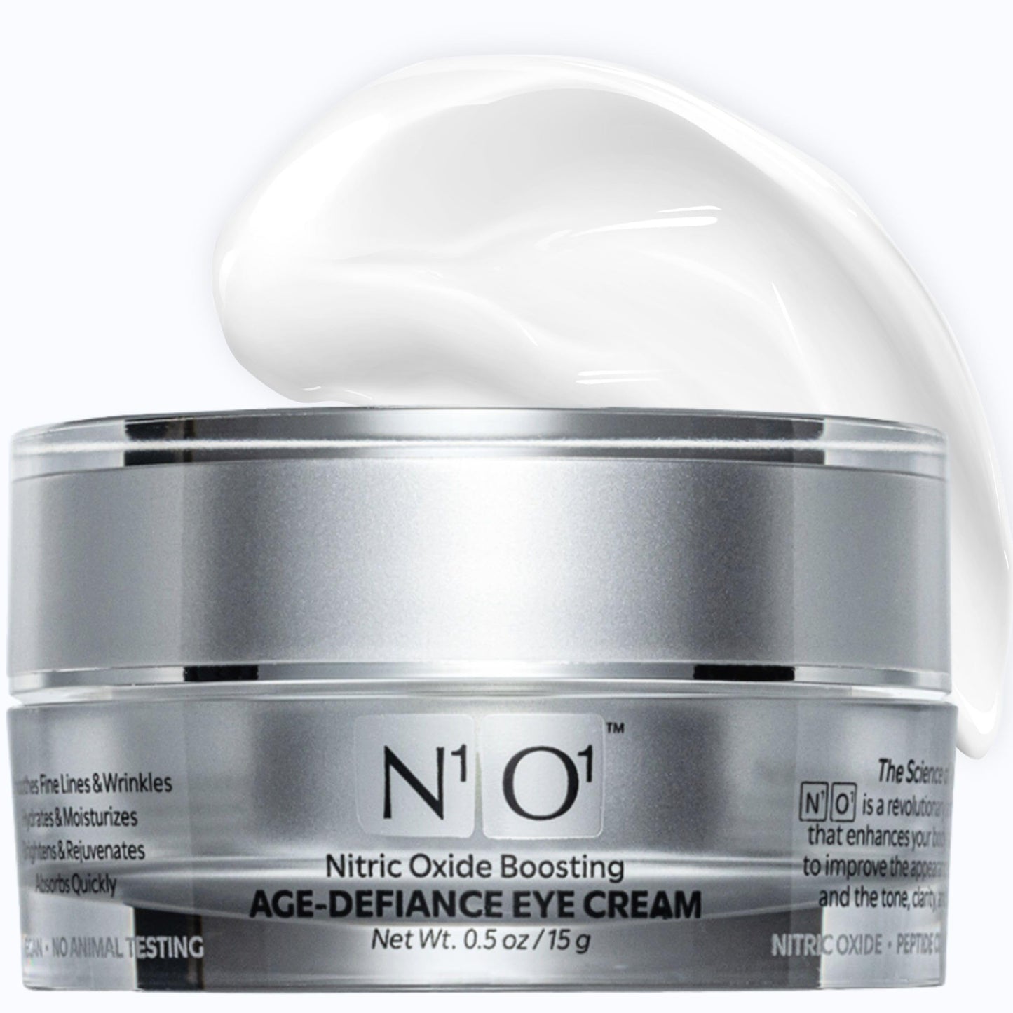 N1O1 Age-Defiance Eye Cream - Day & Night Moisturizer with Nitric Oxide, Hyaluronic Acid, Complex Peptides, Ceramides - Hydrating Eye Cream for Dark Beauty & Personal Care N1O1