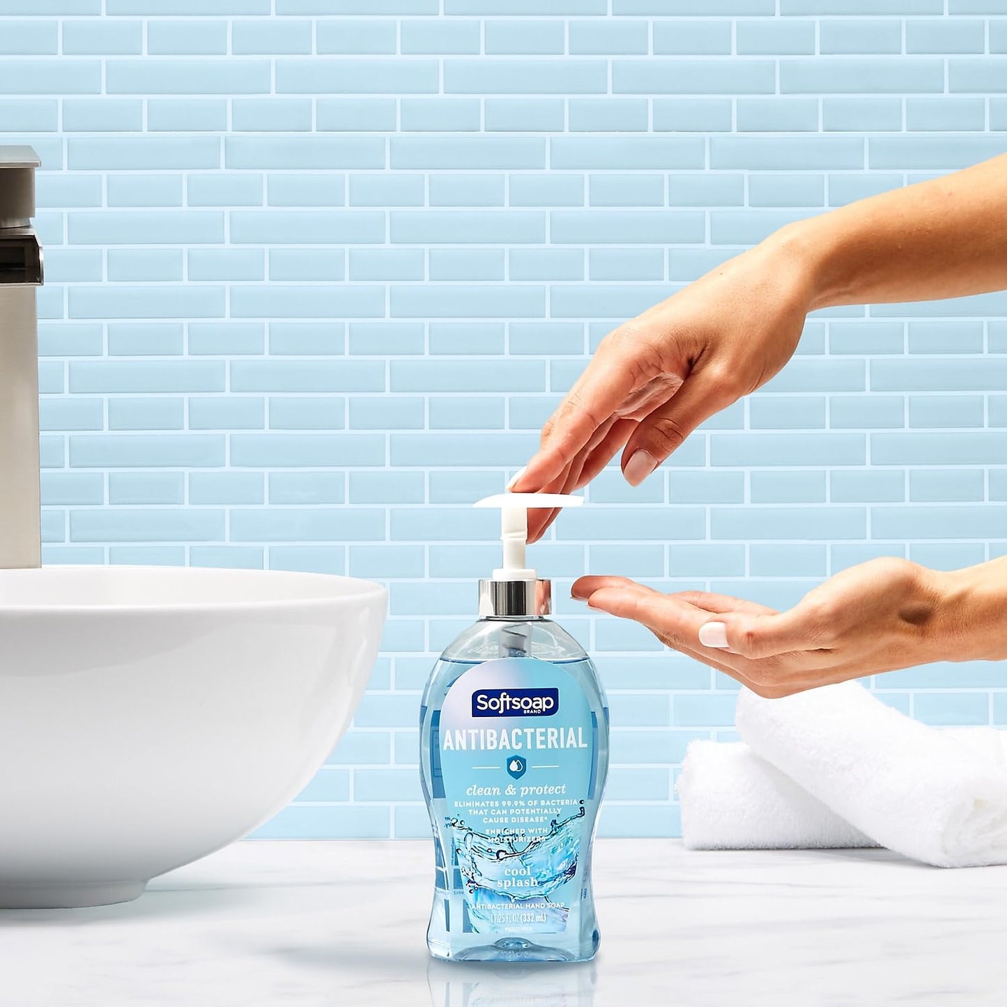 Softsoap Antibacterial Liquid Hand Soap Pump, Clean & Protect, Cool Splash - 11.25 Fl. Oz Beauty & Personal Care Softsoap