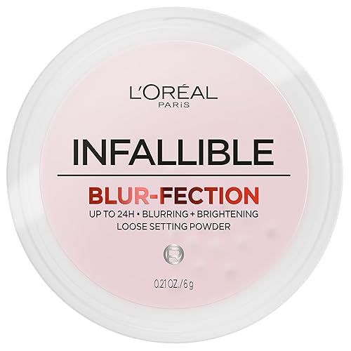 L'Oreal Paris Infallible Blur-fection Longwear Loose Setting Powder, Blurring Face Powder With Up to 24HRs of Wear, Brightening Light Pink, 1 Kit Beauty & Personal Care L'Oreal Paris