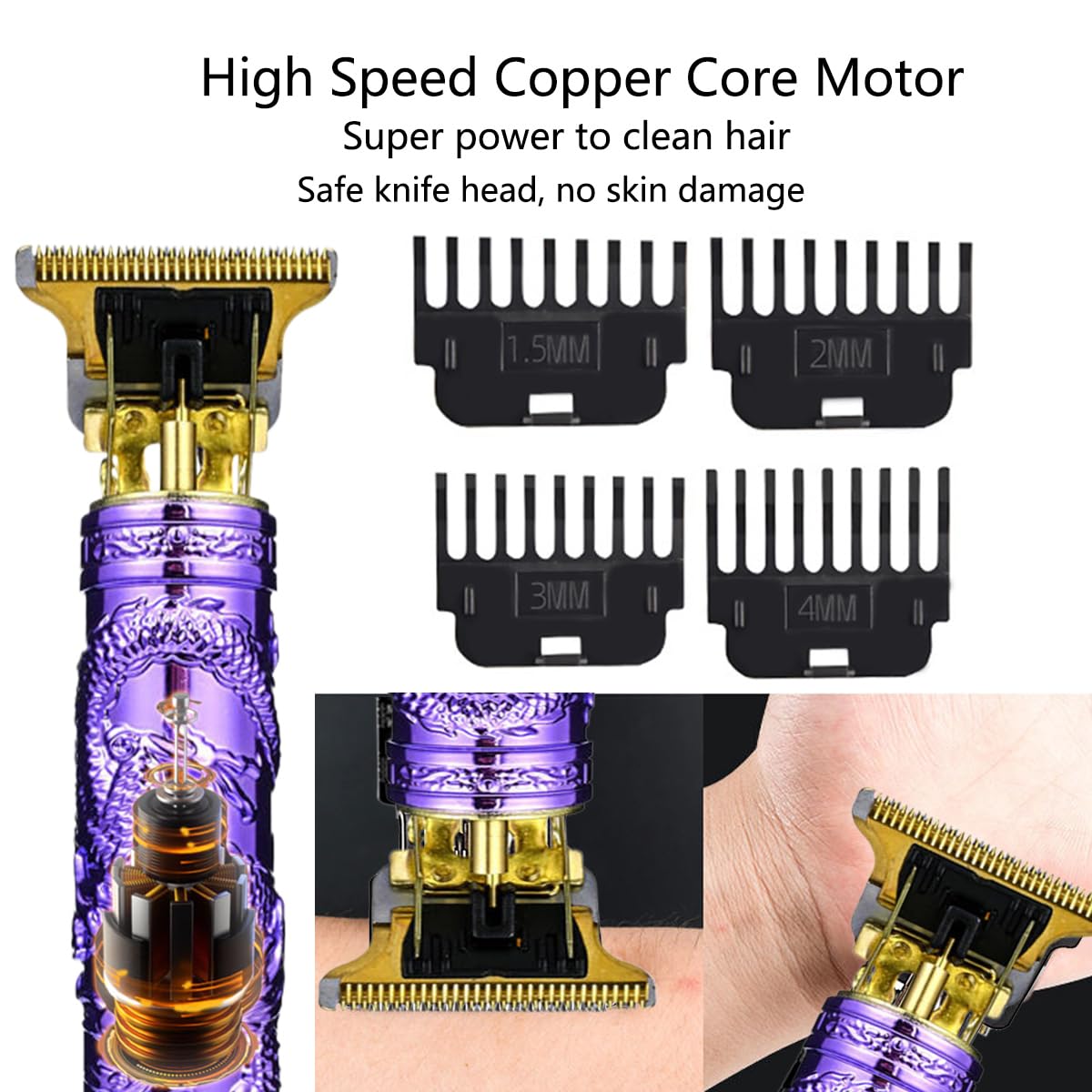 YIPINER Hair Clippers for Men, Cordless Hair Clippers, Travel Small Hair Clipper 5.7" Hair Clipper Classical Sculpting Styling Rechargeable Hair Beauty and Personal Care YIPINER