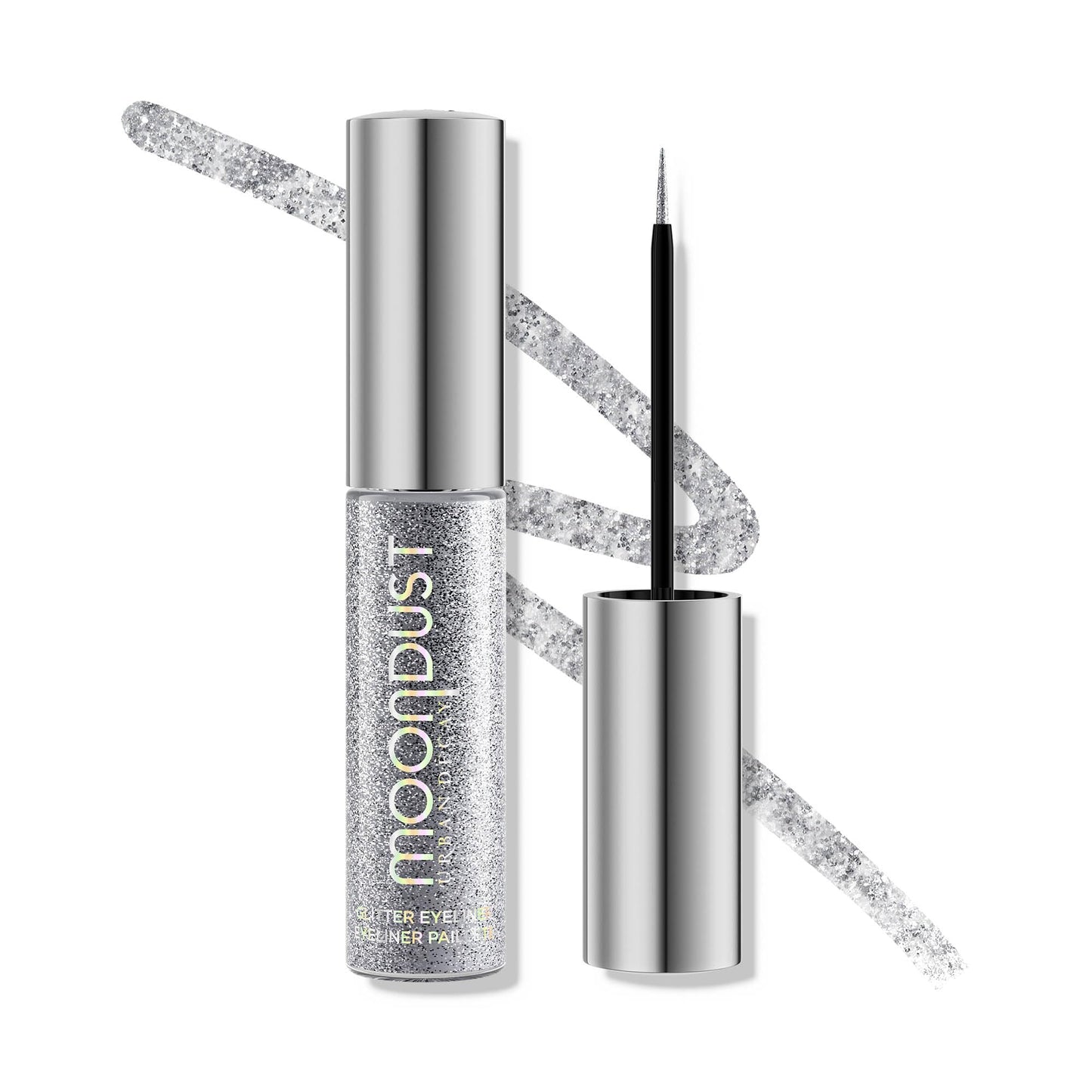 URBAN DECAY Moondust Liquid Glitter Eyeliner (Glamrock - Silver Glitter), Sparkly Eye Liner, Glitter Eyeshadow Topper, Universal Shimmering Shades, No Beauty & Personal Care URBAN DECAY