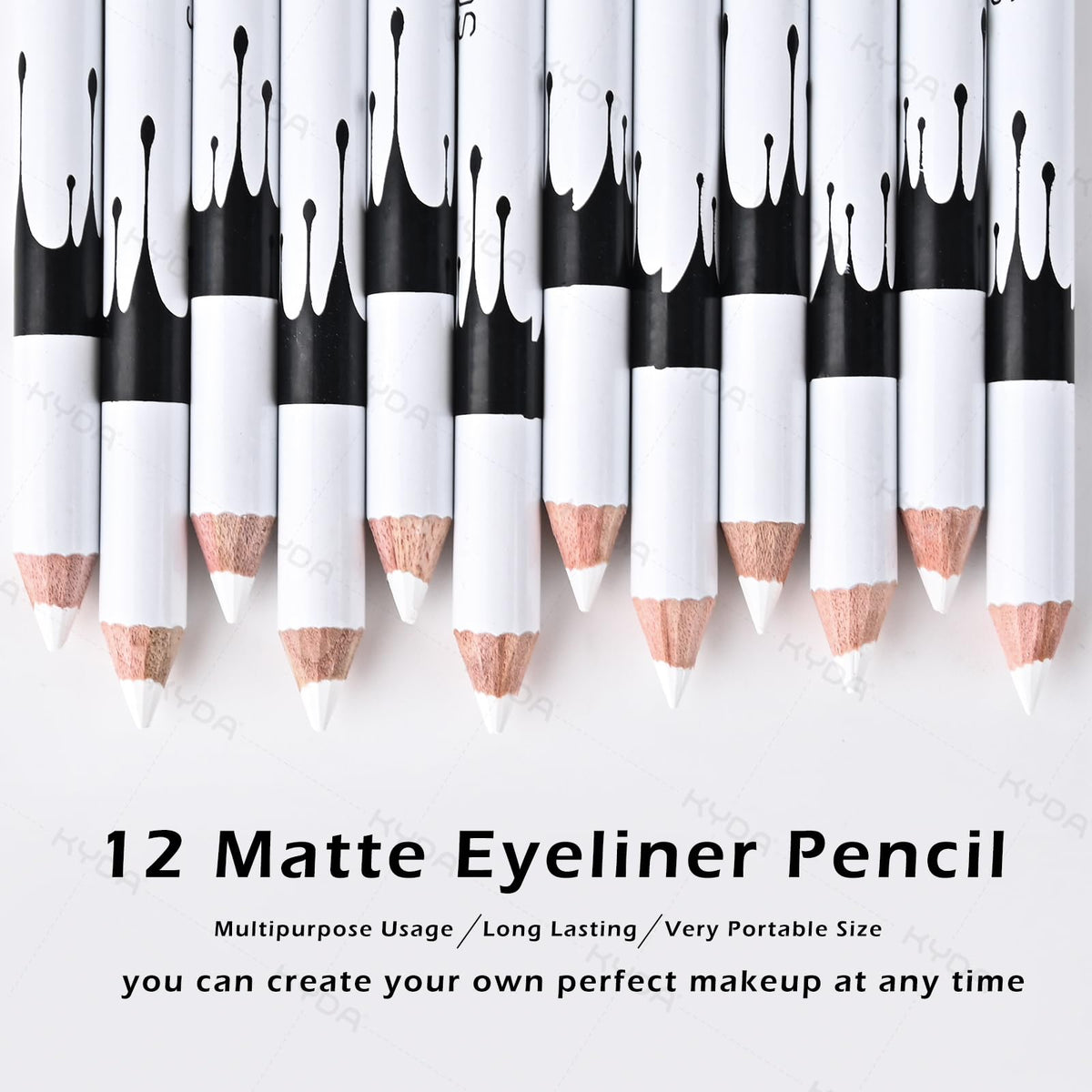 Ownest 12 Pcs White Eyeliner Highlighter Pen, White Pearl Eyeliner Pencil Set, Soft Shimmer Liner & Shadow Pencil, Lasting Smooth Cream Eye Liner Pen Beauty & Personal Care Ownest