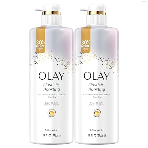 Olay Body Wash for Women, Elasticity Boosting, Collagen Peptide Serum Complex, Renews Moisture, Free of Parabens & Phthalates, Vitamin B3 Lameller Beauty & Personal Care Olay
