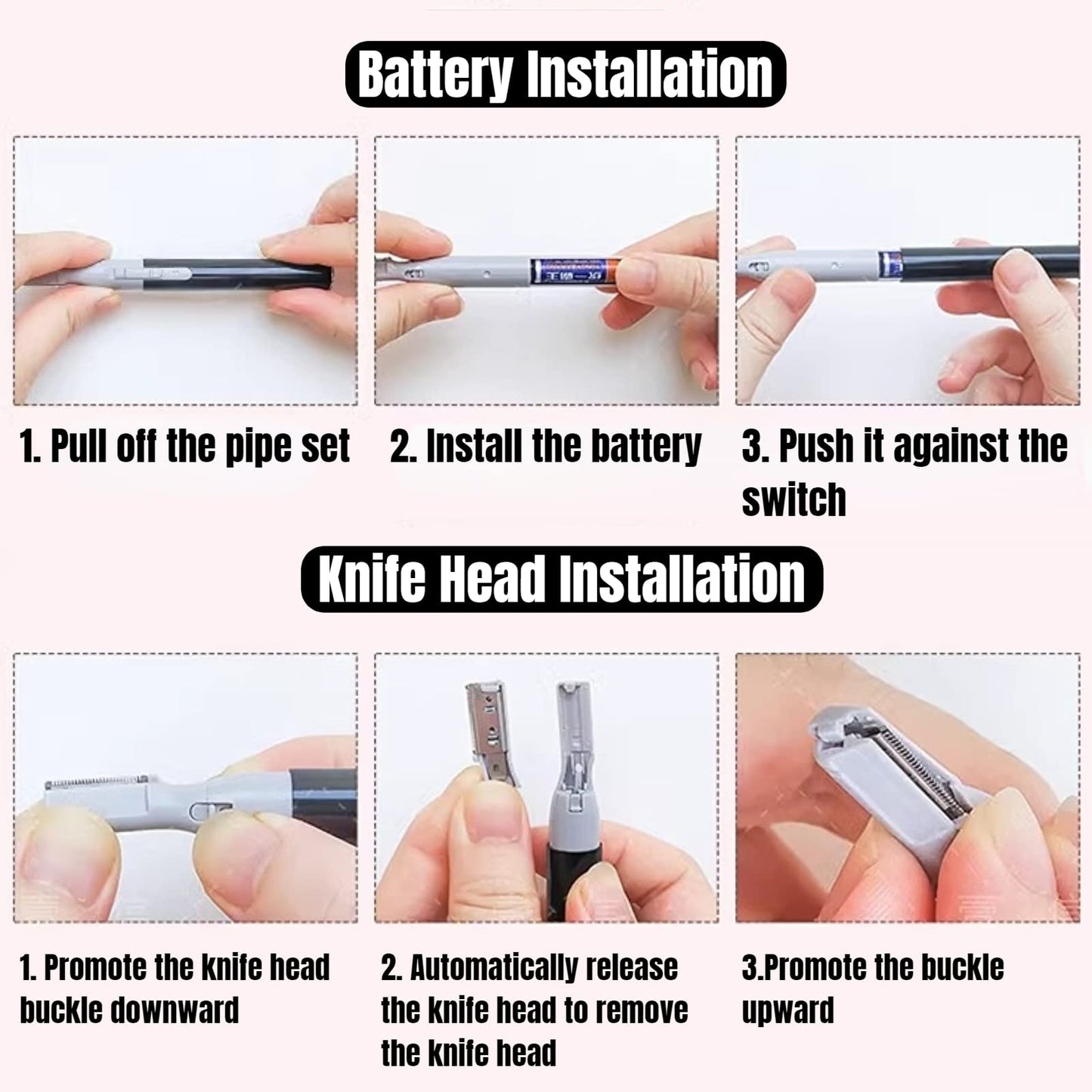 Eyebrow Trimmer for Women, Eyebrow Face Razors, Hair Removal for Women Razors Eye Brow Razors for Women Electric Eyebrows Shaver Hair Trimmer Beauty and Personal Care Zetiling