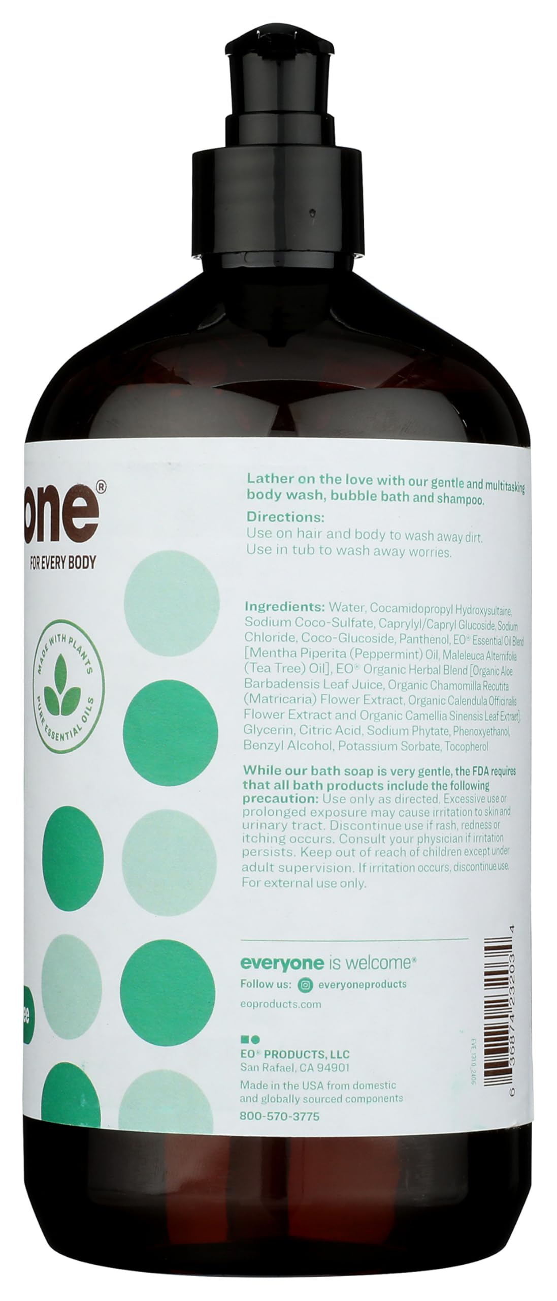 Everyone 3-in-1 Tea Tree Peppermint Soap, 32 FZ Beauty & Personal Care Everyone