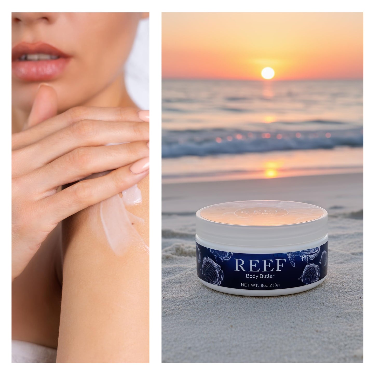 Jolitee Reef Luxury Body Butter - Shea & Cocoa with Sea Kelp Extract - Hydrating Skincare, 8 oz (230 g) Beauty & Personal Care Jolitee