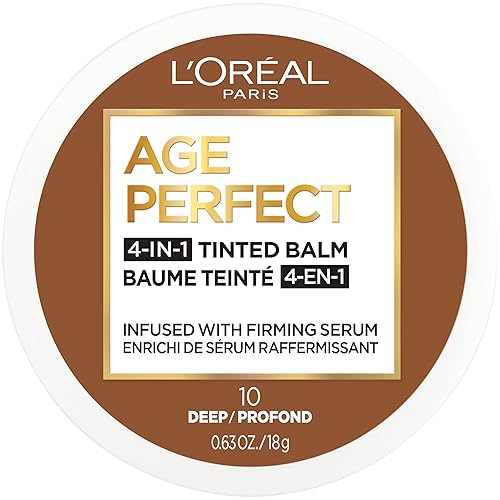 L'Oreal Paris Age Perfect 4-in-1 Tinted Face Balm Foundation with Firming Serum, Deep 10, 0.61 Ounce Beauty & Personal Care L'Oreal Paris